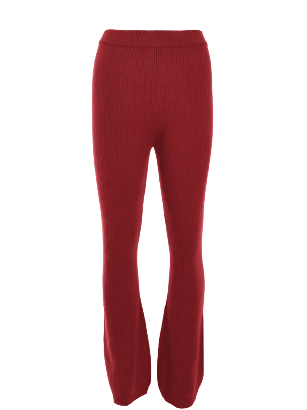 ribbed flared trousers - Image 1