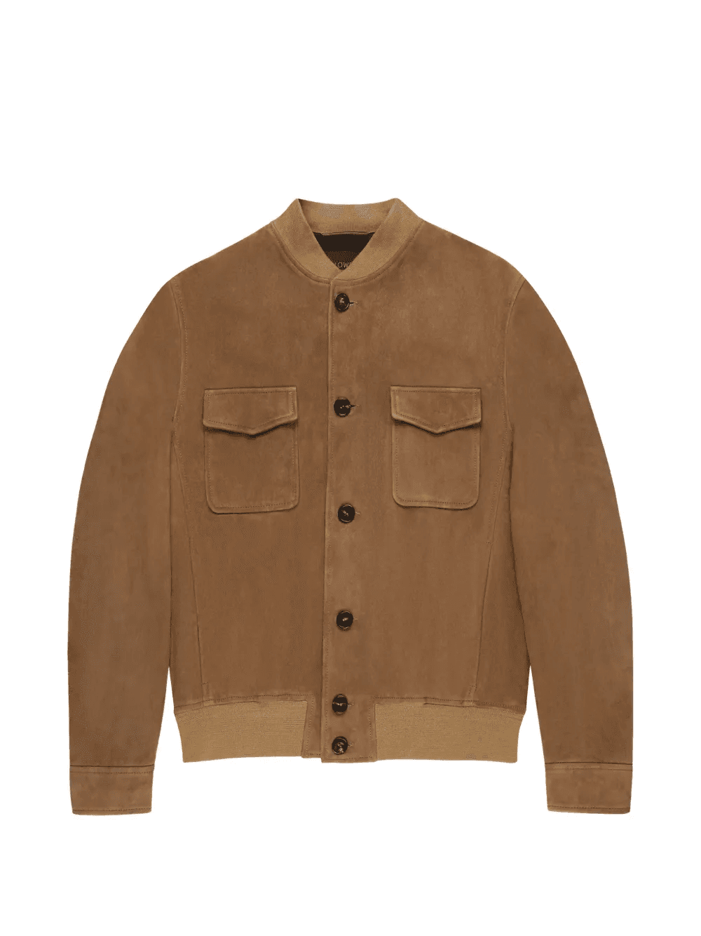 suede flap-pocket bomber jacket - Image 1