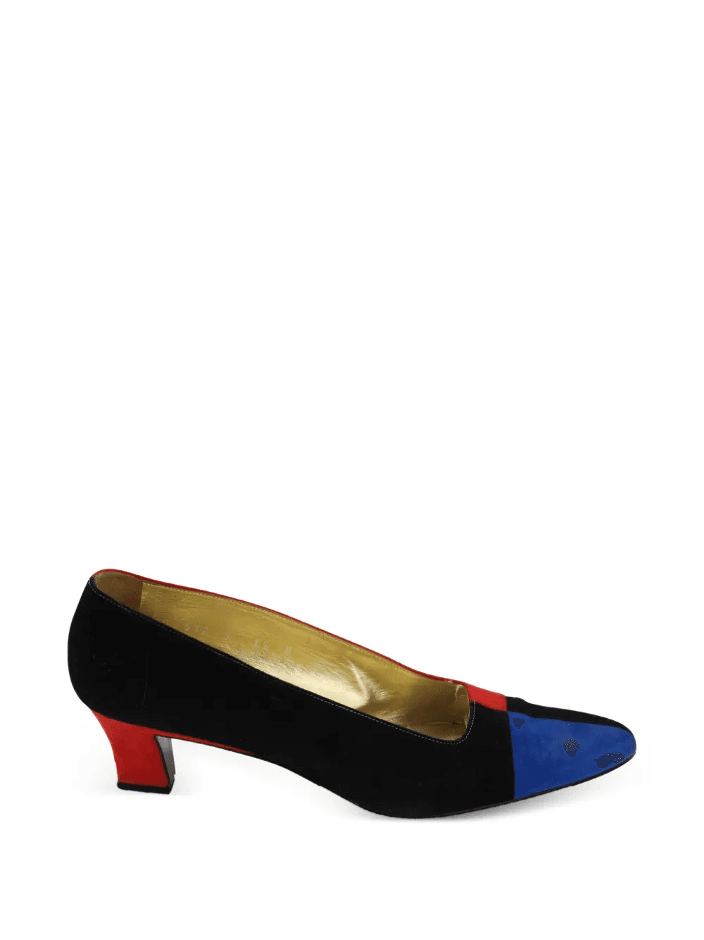 1980s colour-block heeled pumps - Image 1