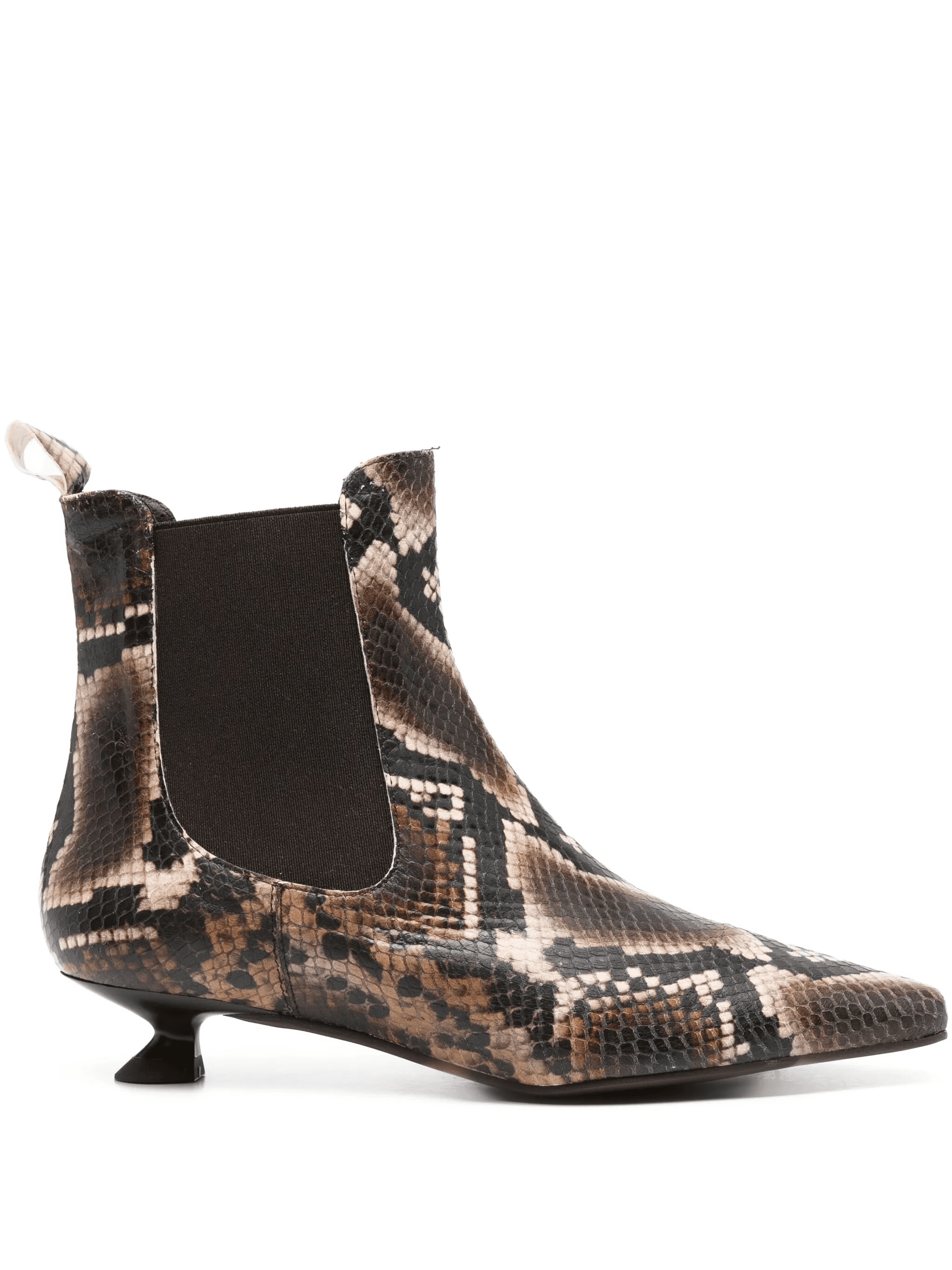 snakeskin pointed-toe boots - Image 1