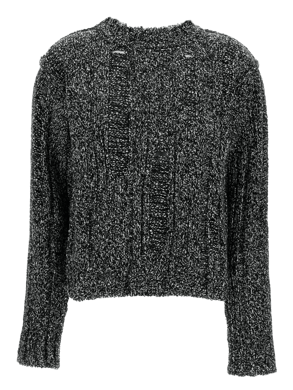 cable-knit distressed sweater - Image 1