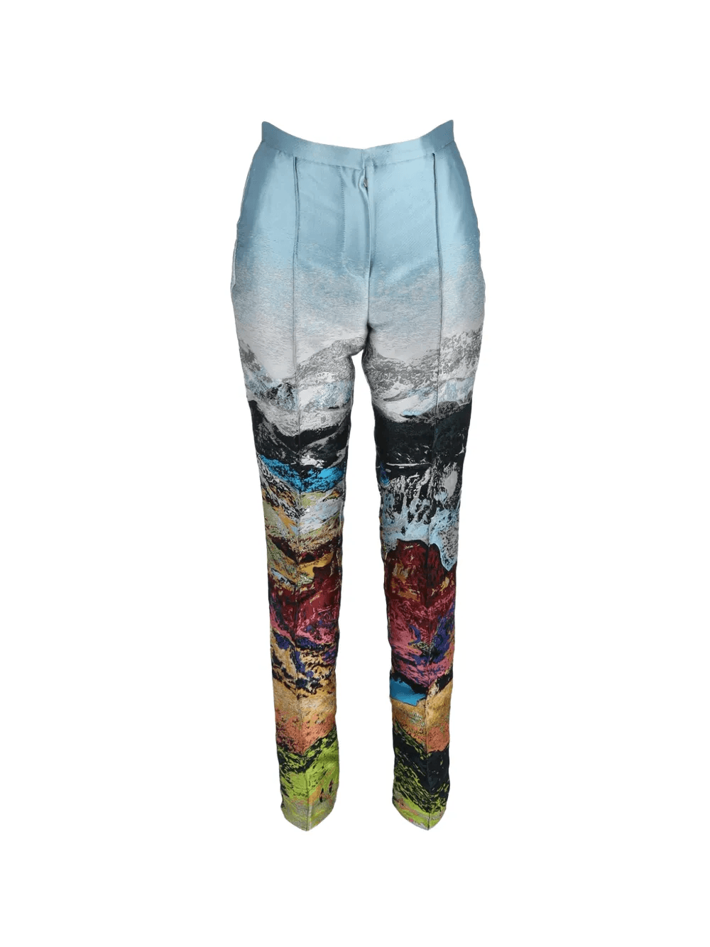 embroidered print trousers - Image 1