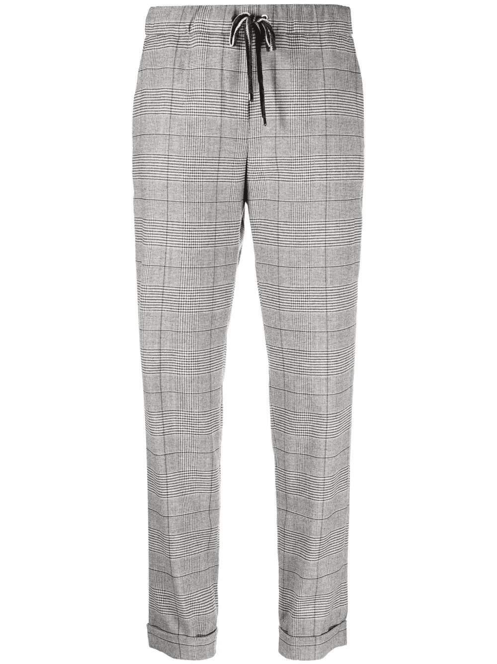 plaid-check pattern tapered-leg trousers - Image 1