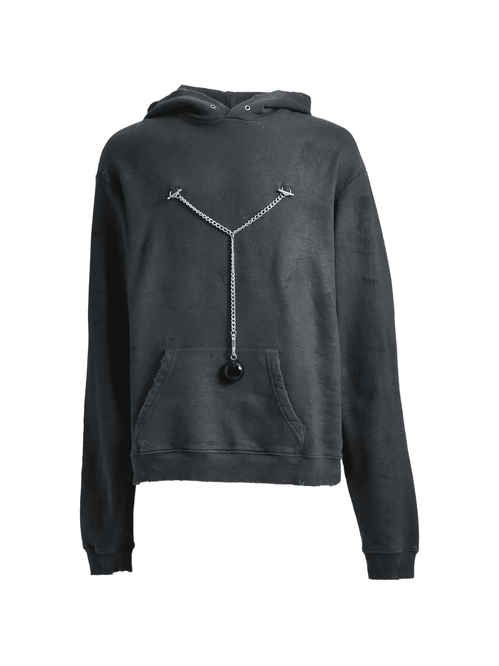 chain-detail hoodie - Image 1