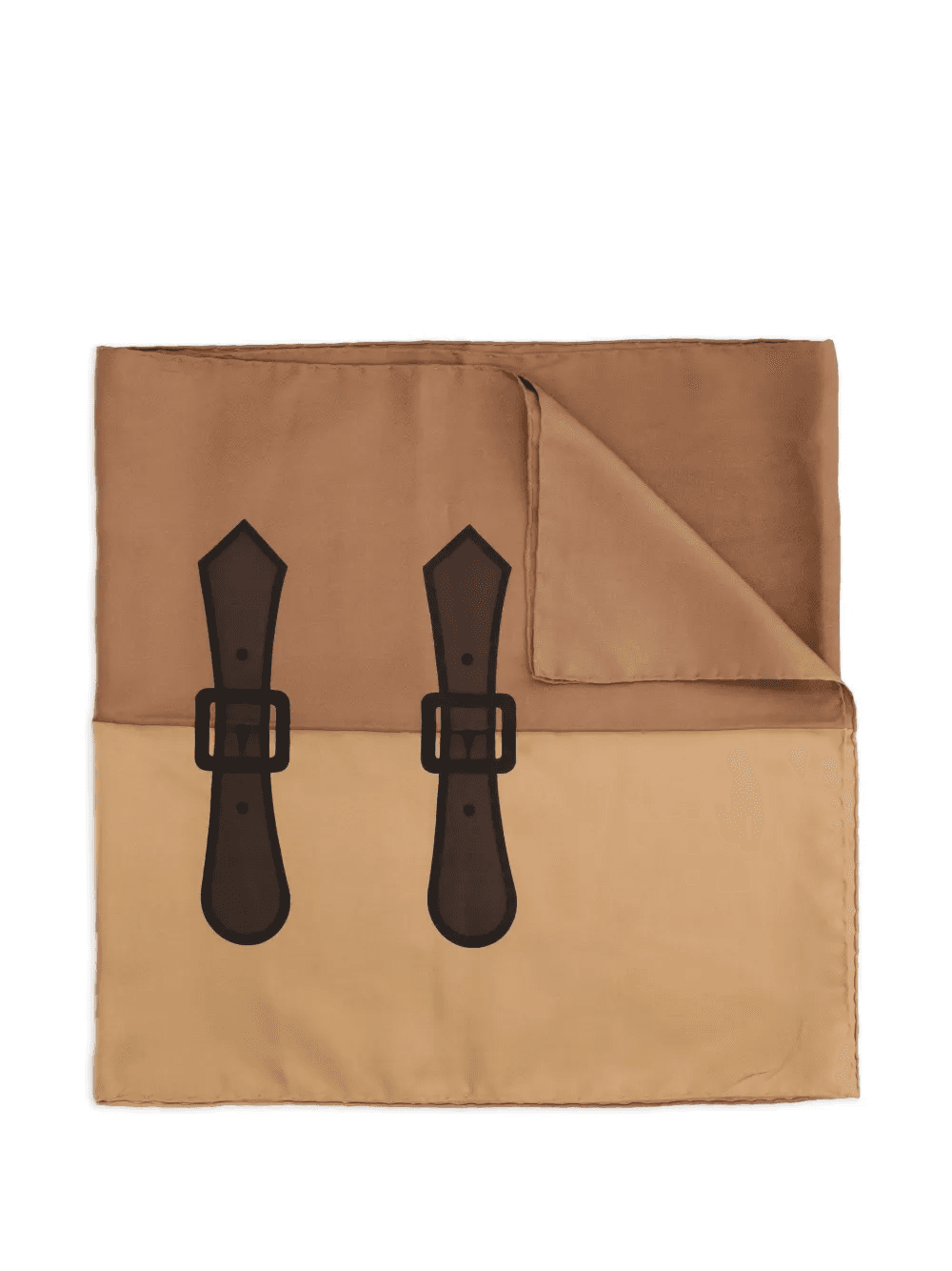 pre-owned buckle print silk scarf - Image 1