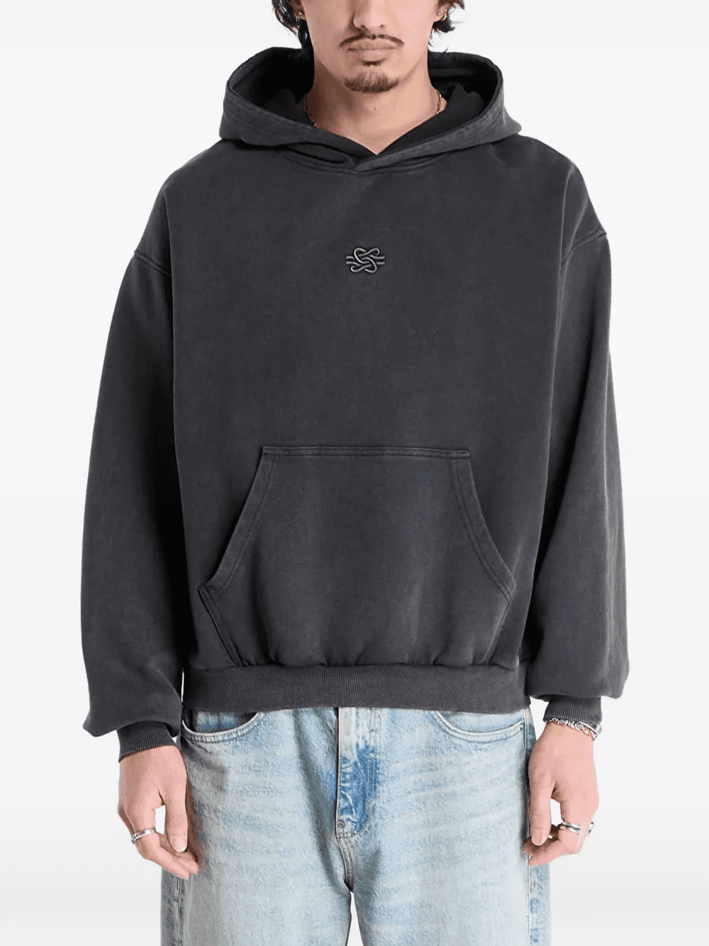 embroidered-motif hoodie - Image 1