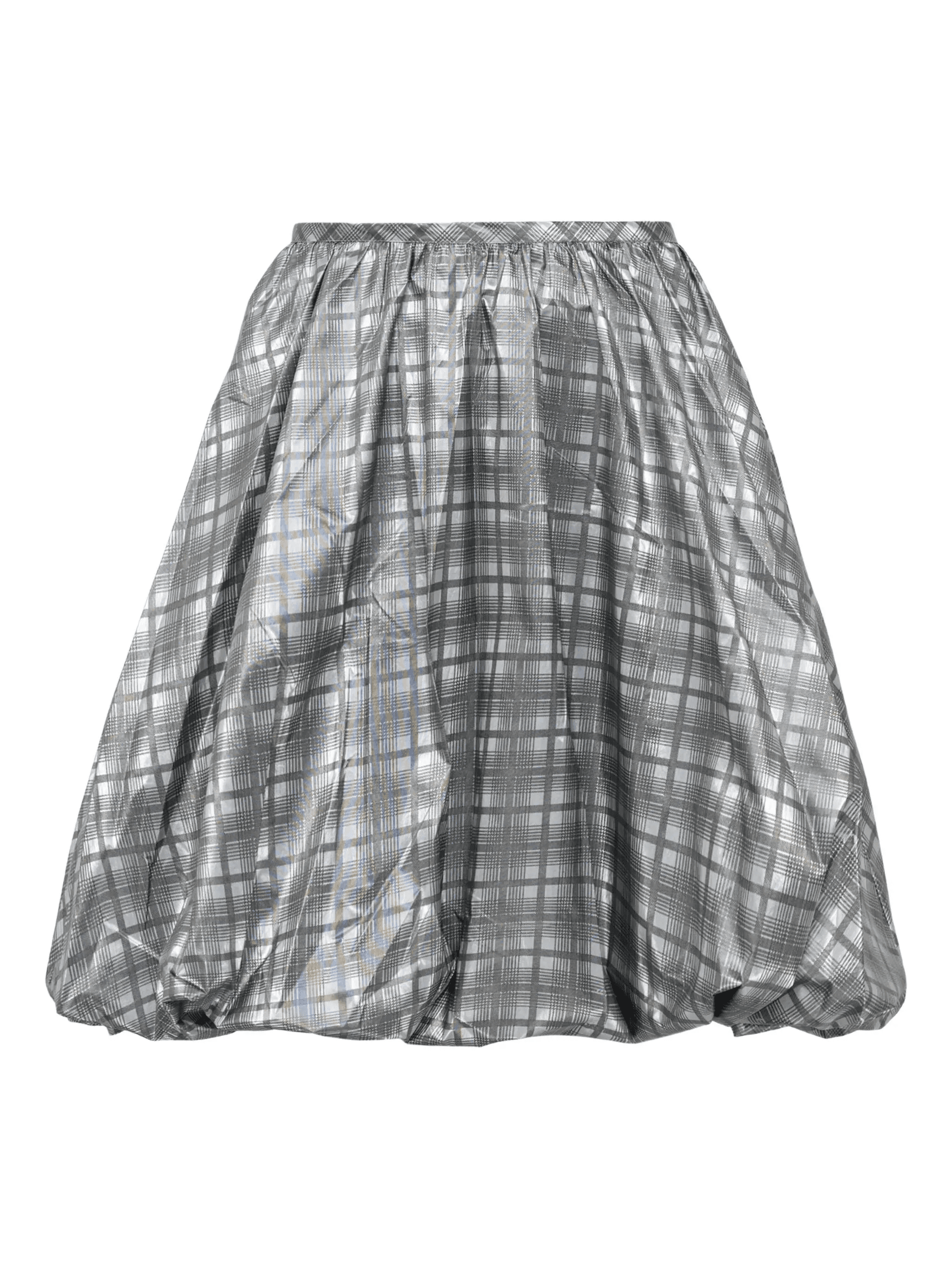puffball-hem checked skirt - Image 1