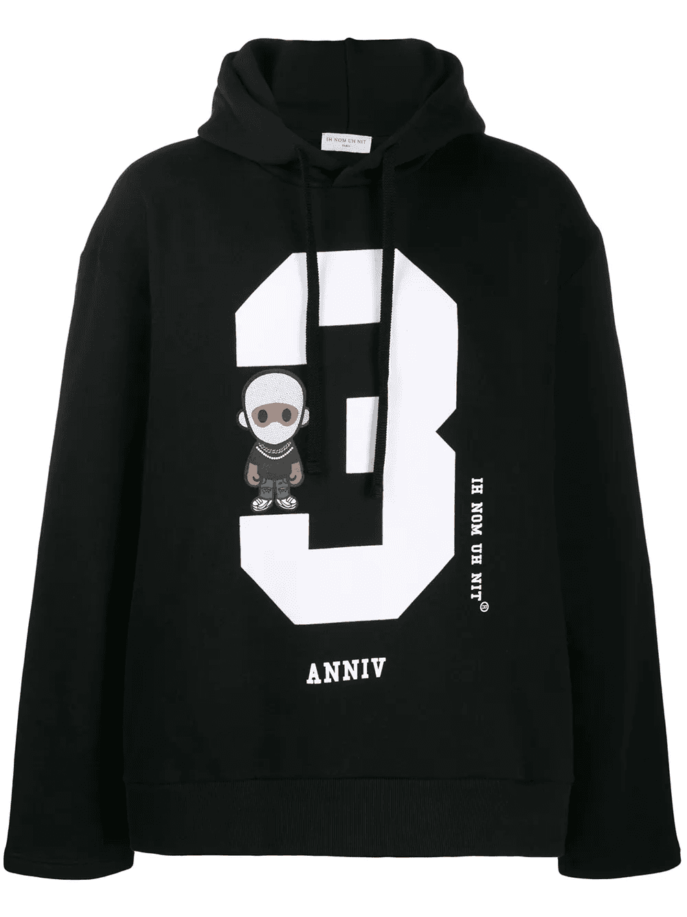 number 3 print hoodie - Image 1