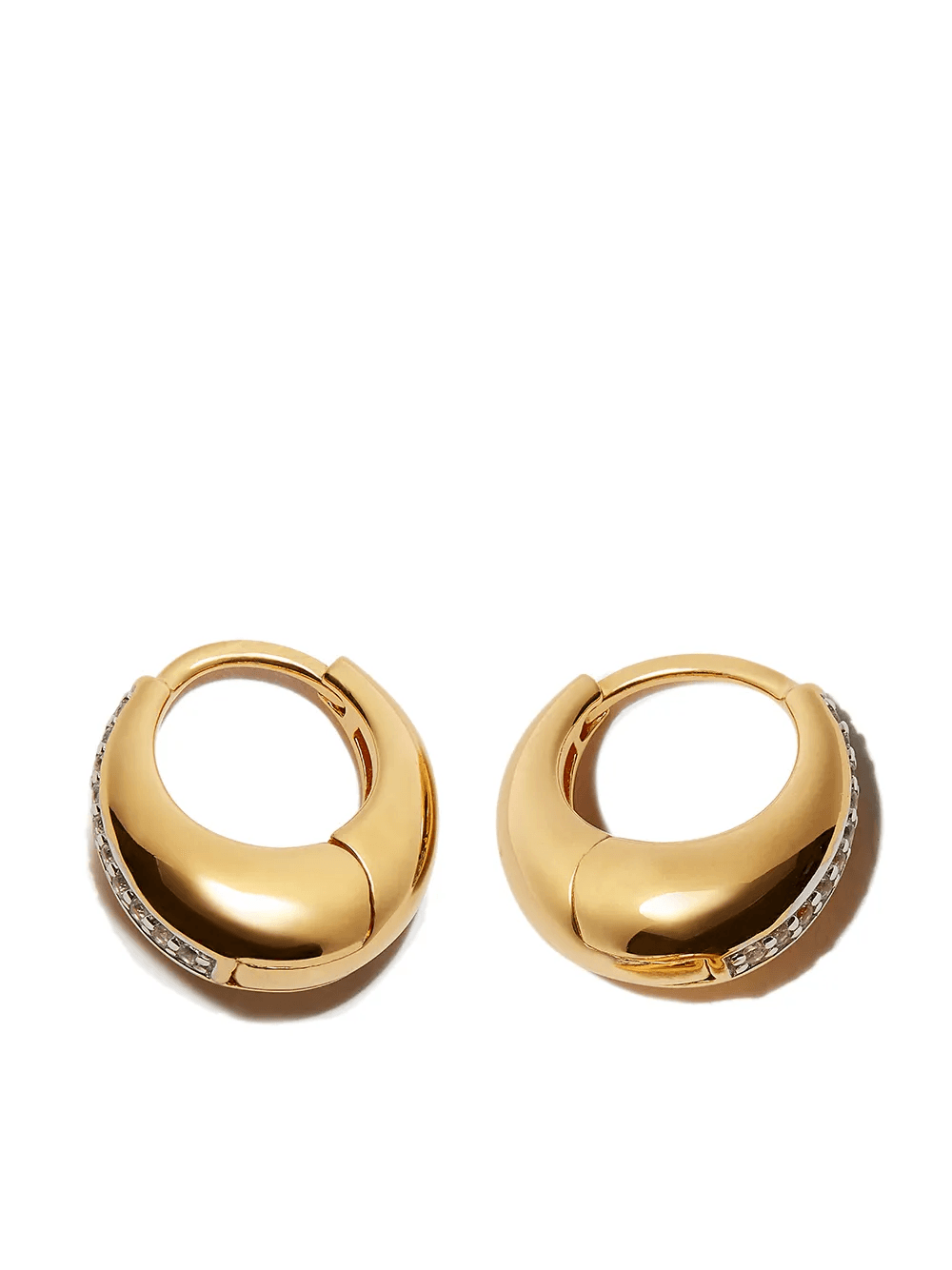 9kt yellow gold small hoop earrings - Image 1