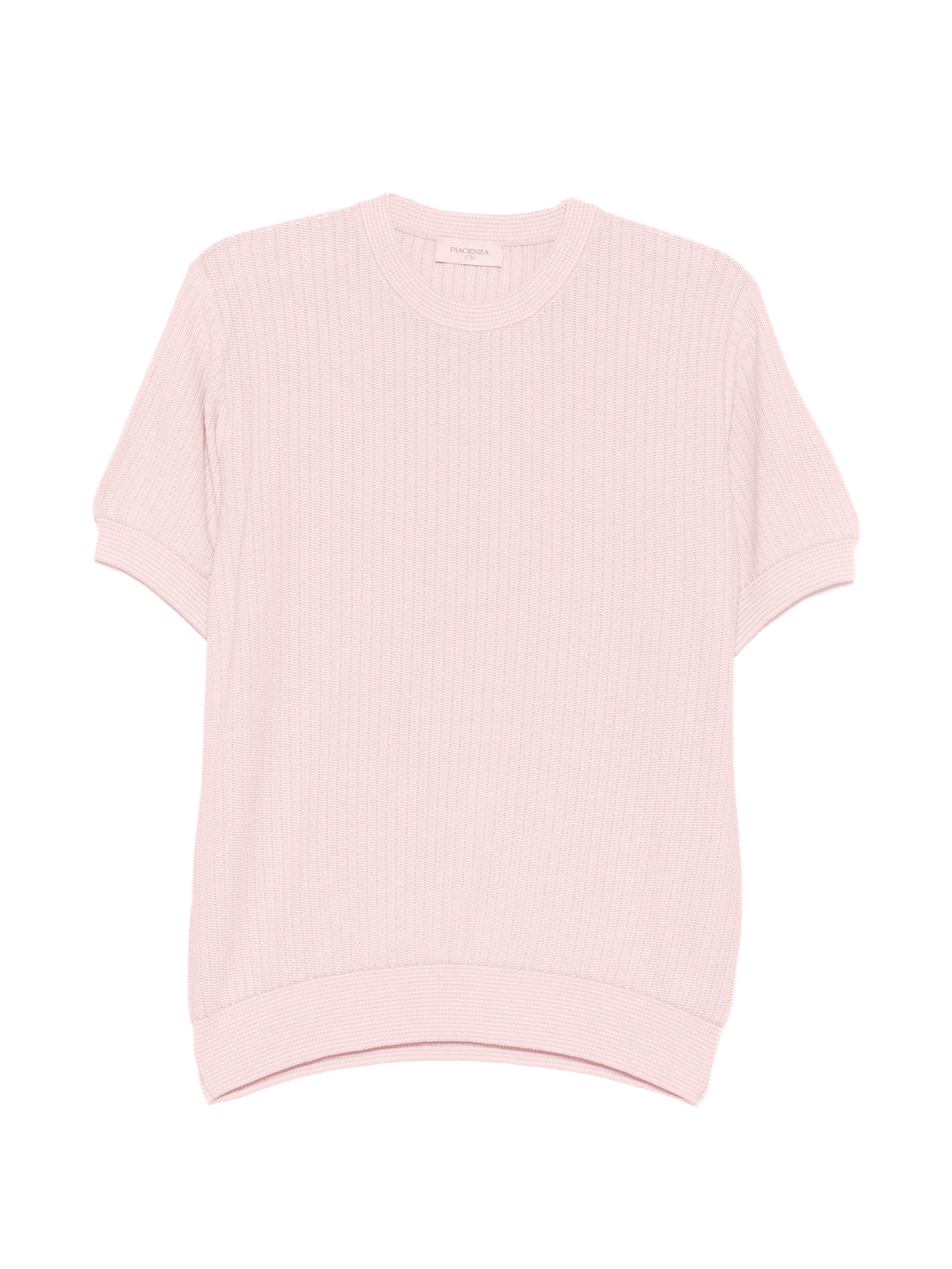 ribbed silk T-shirt - Image 1