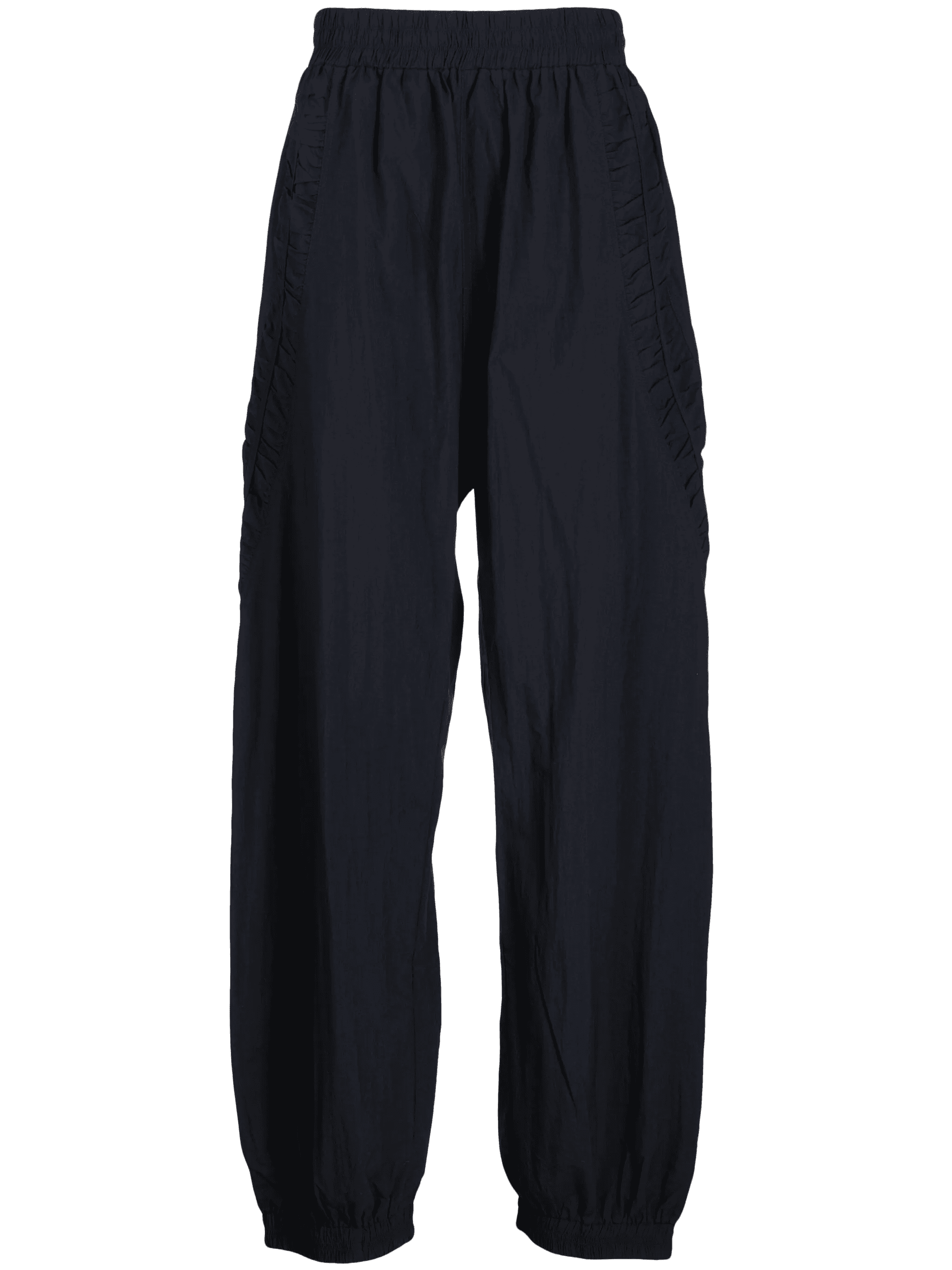 ruched-detail crinkled track pants - Image 1