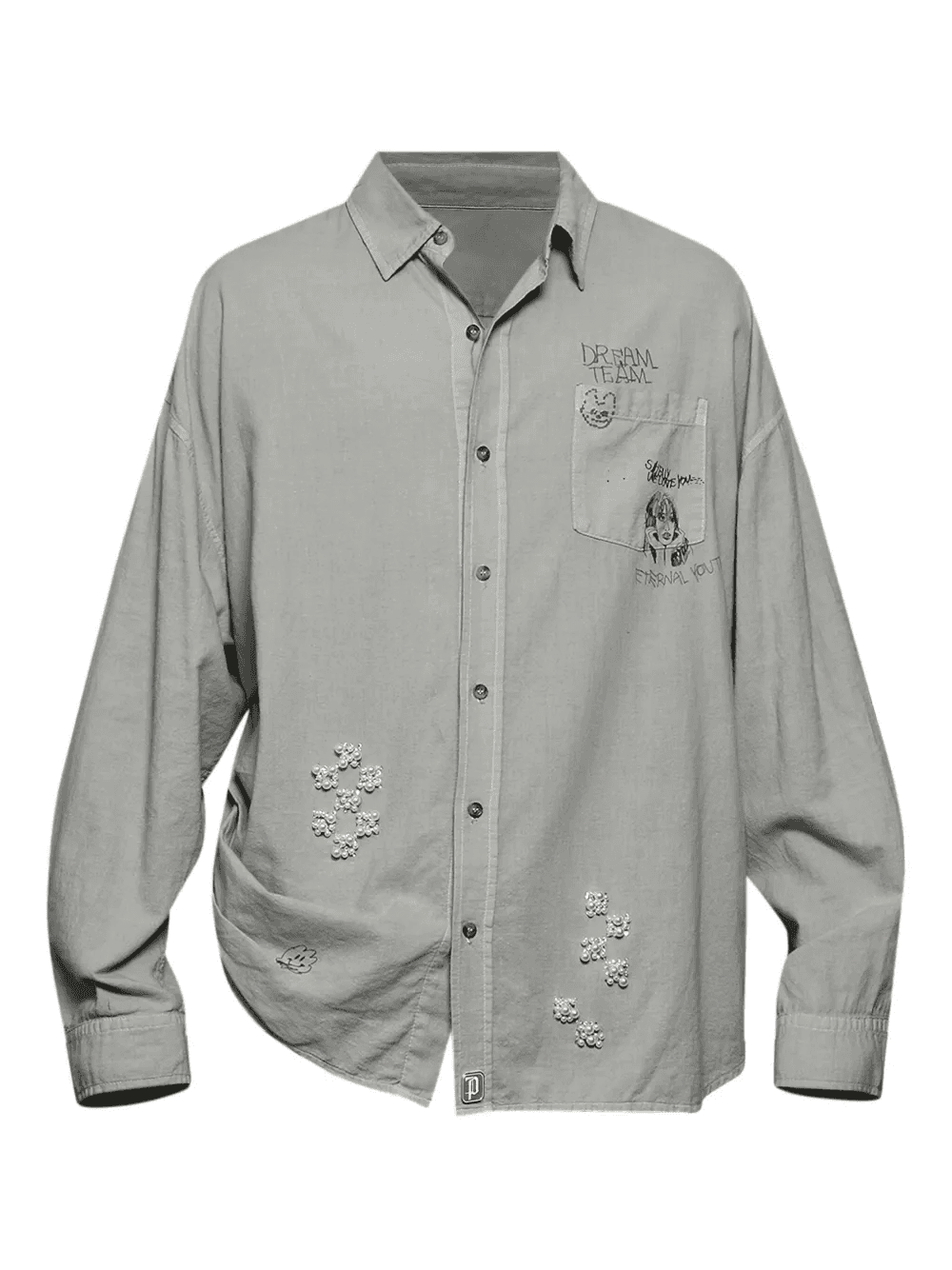 appliqué-detail shirt - Image 1