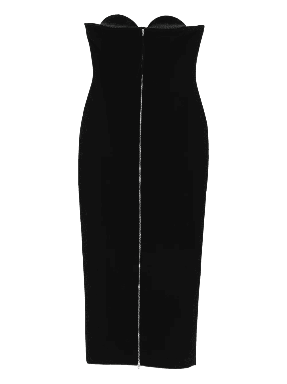 zip-front strapless dress - Image 1