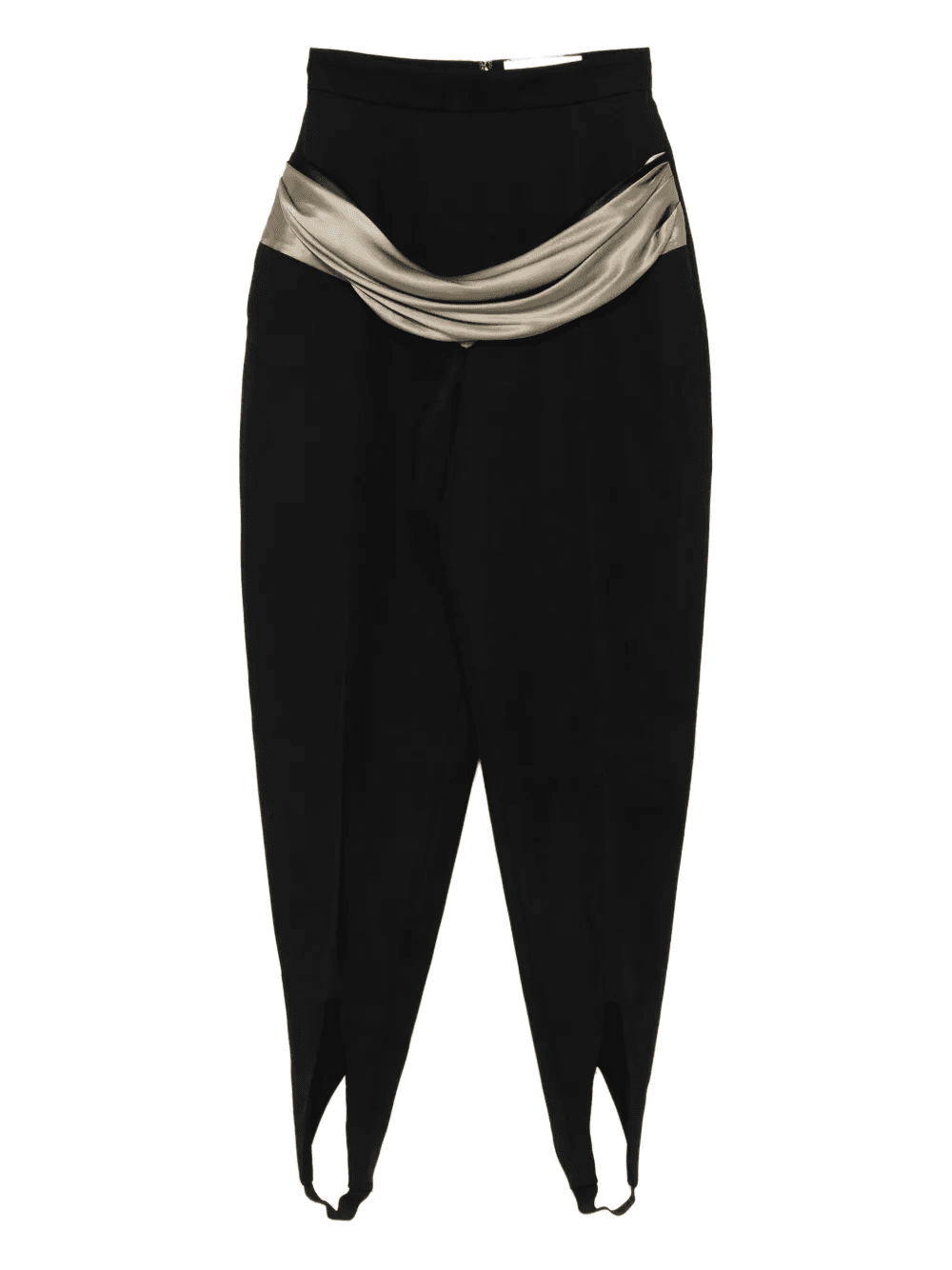 draped-detail stirrup trousers - Image 1