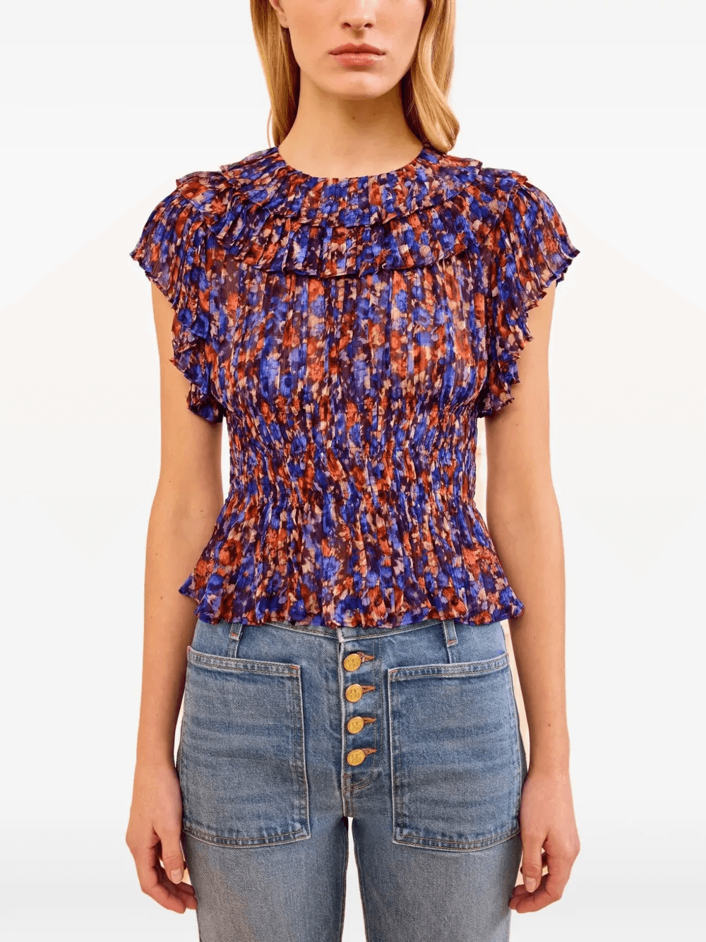 Athene ruffled silk top - Image 1