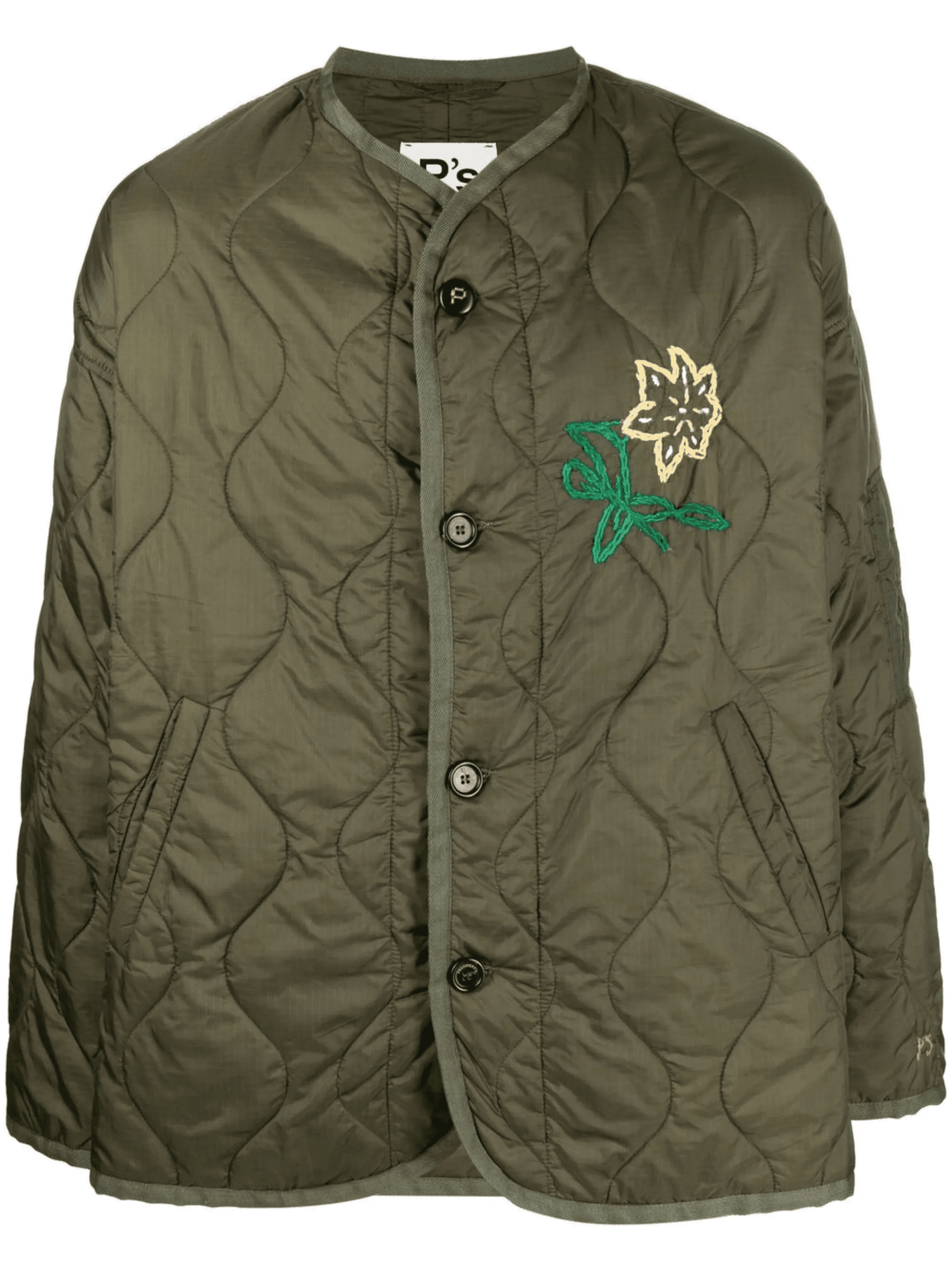 embroidered quilted jacket - Image 1