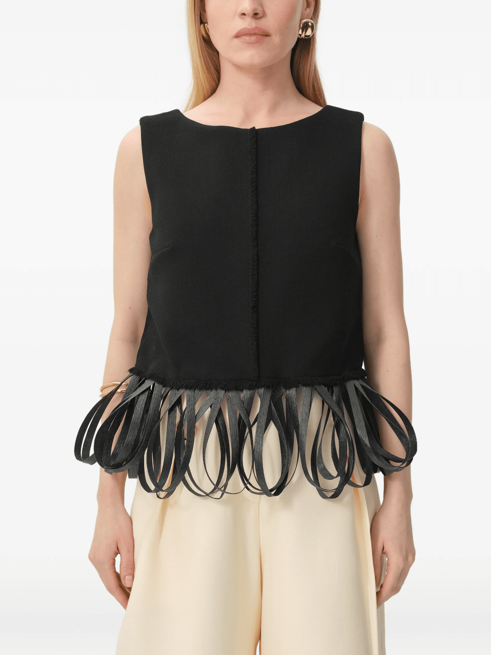 Raw sleeveless blouse - Image 1