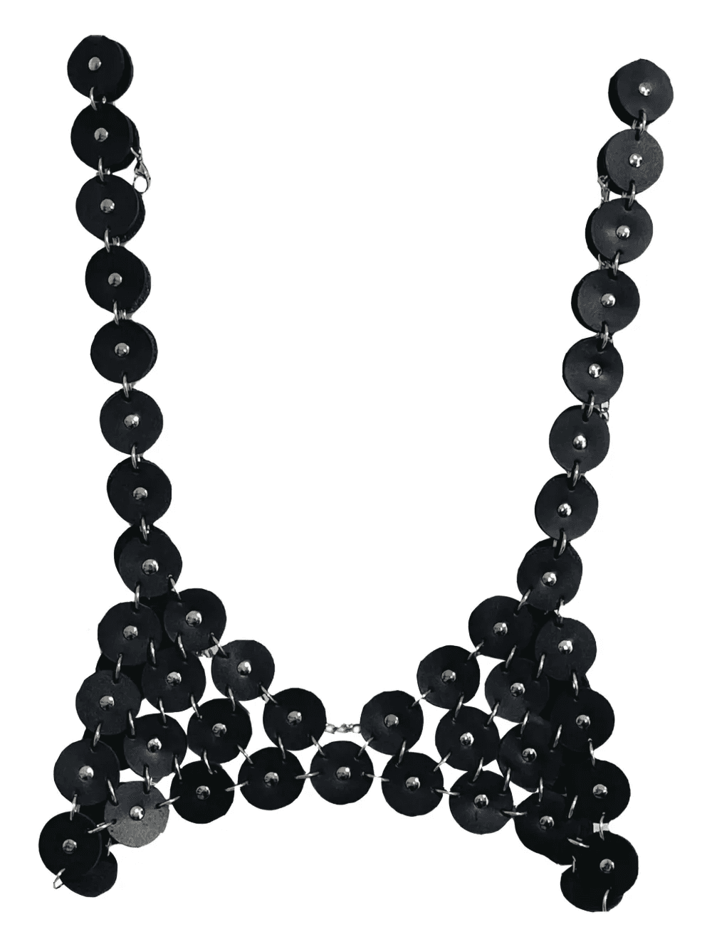 leather rivet-embellished bra - Image 1