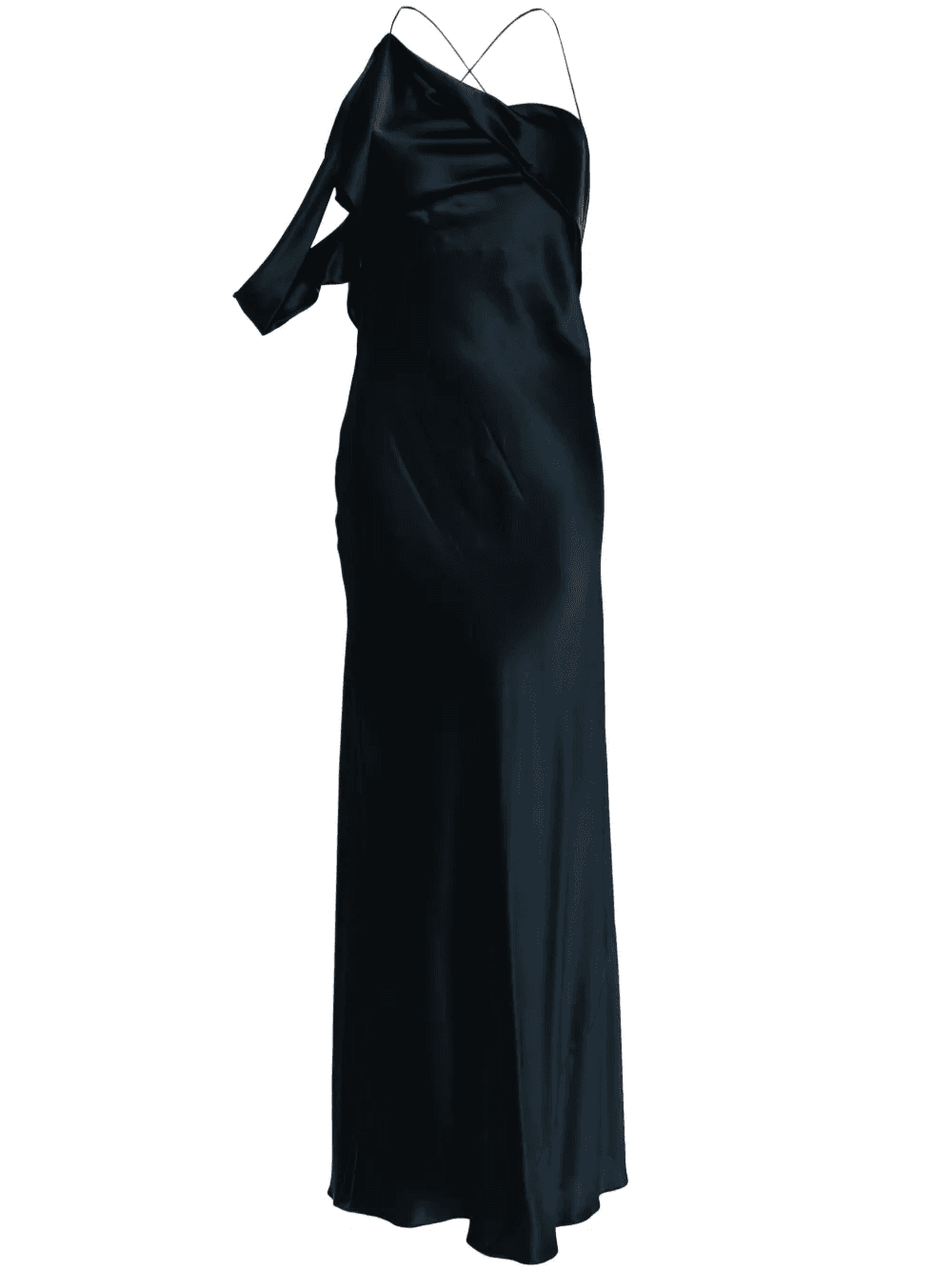 crisscross-back silk dress - Image 1