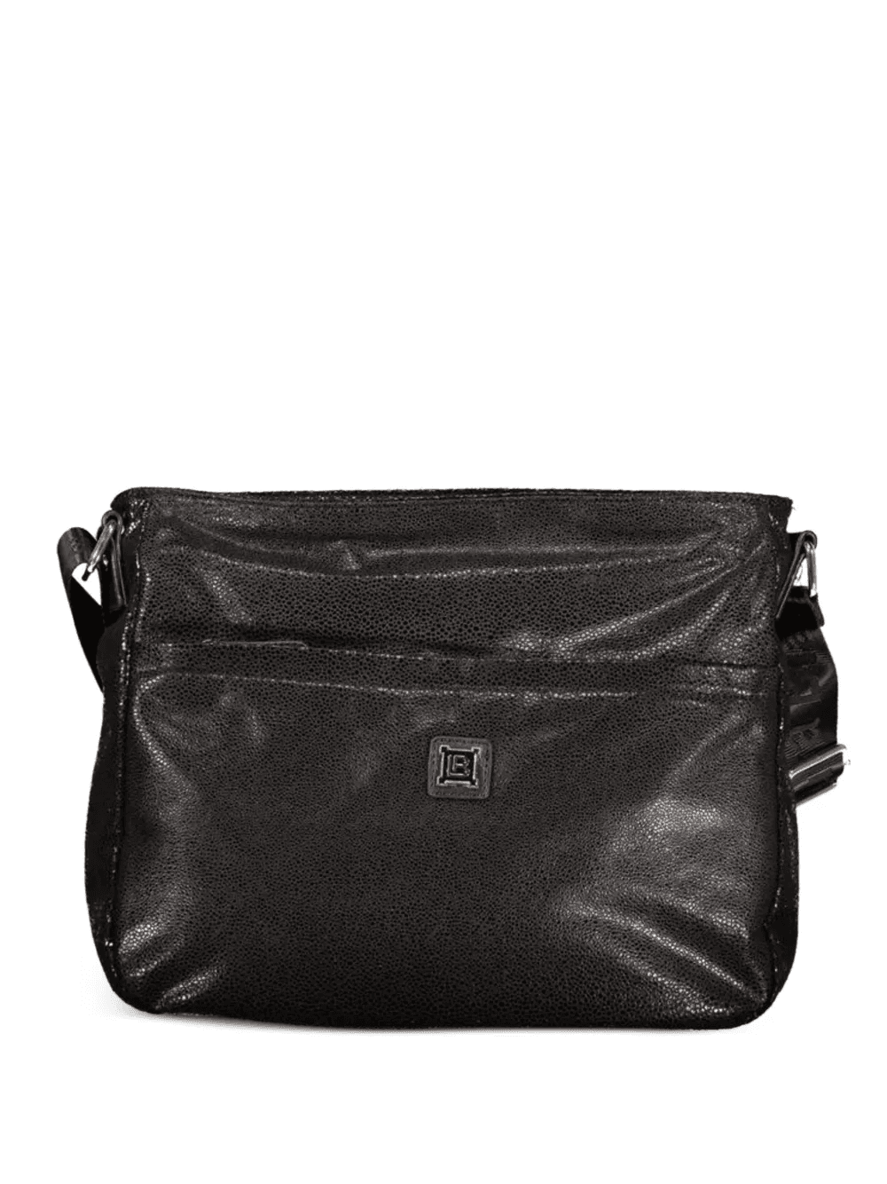 pebbled logo-plaque shoulder bag - Image 1