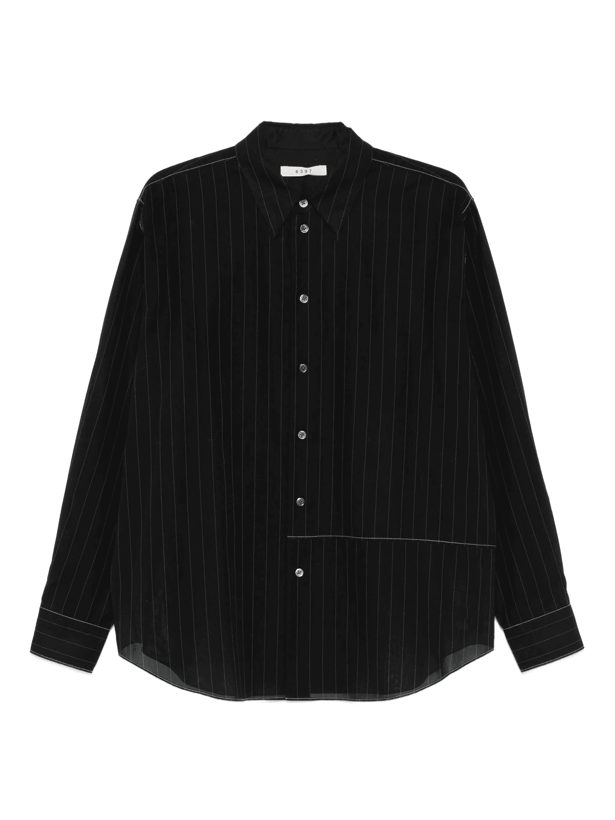 sheer pinstripe shirt - Image 1