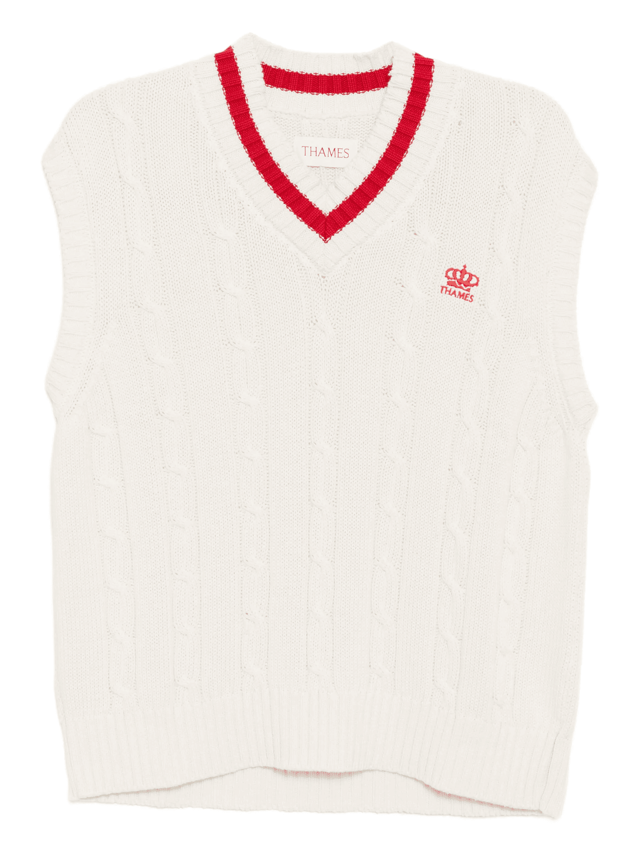 logo appliqué knitted vest - Image 1