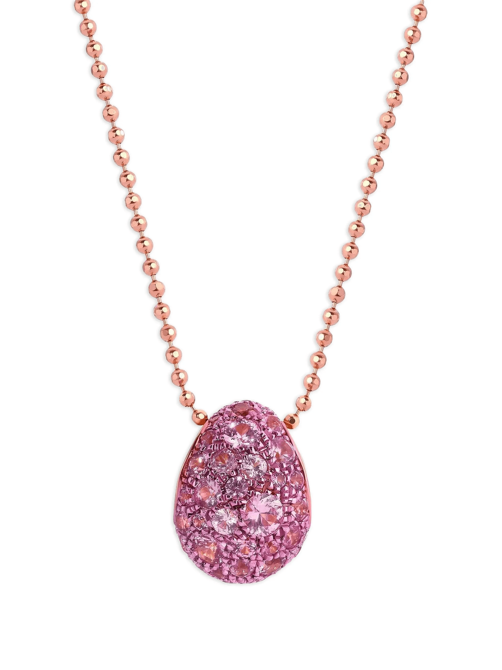 18K rose gold Bahia sapphire necklace - Image 1