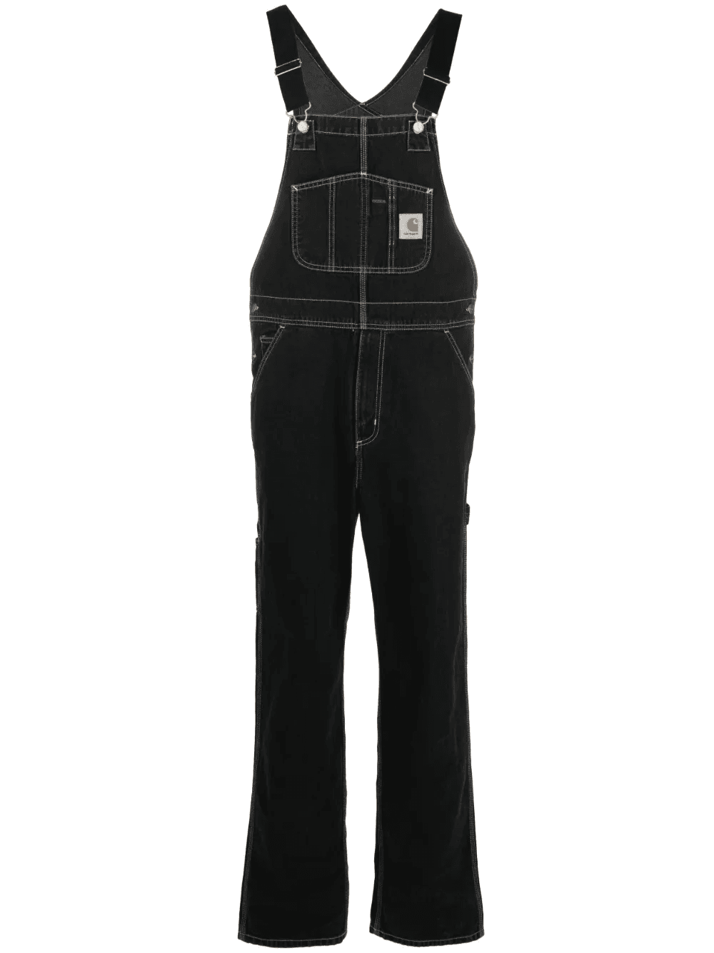 logo-patch straight-leg dungarees - Image 1