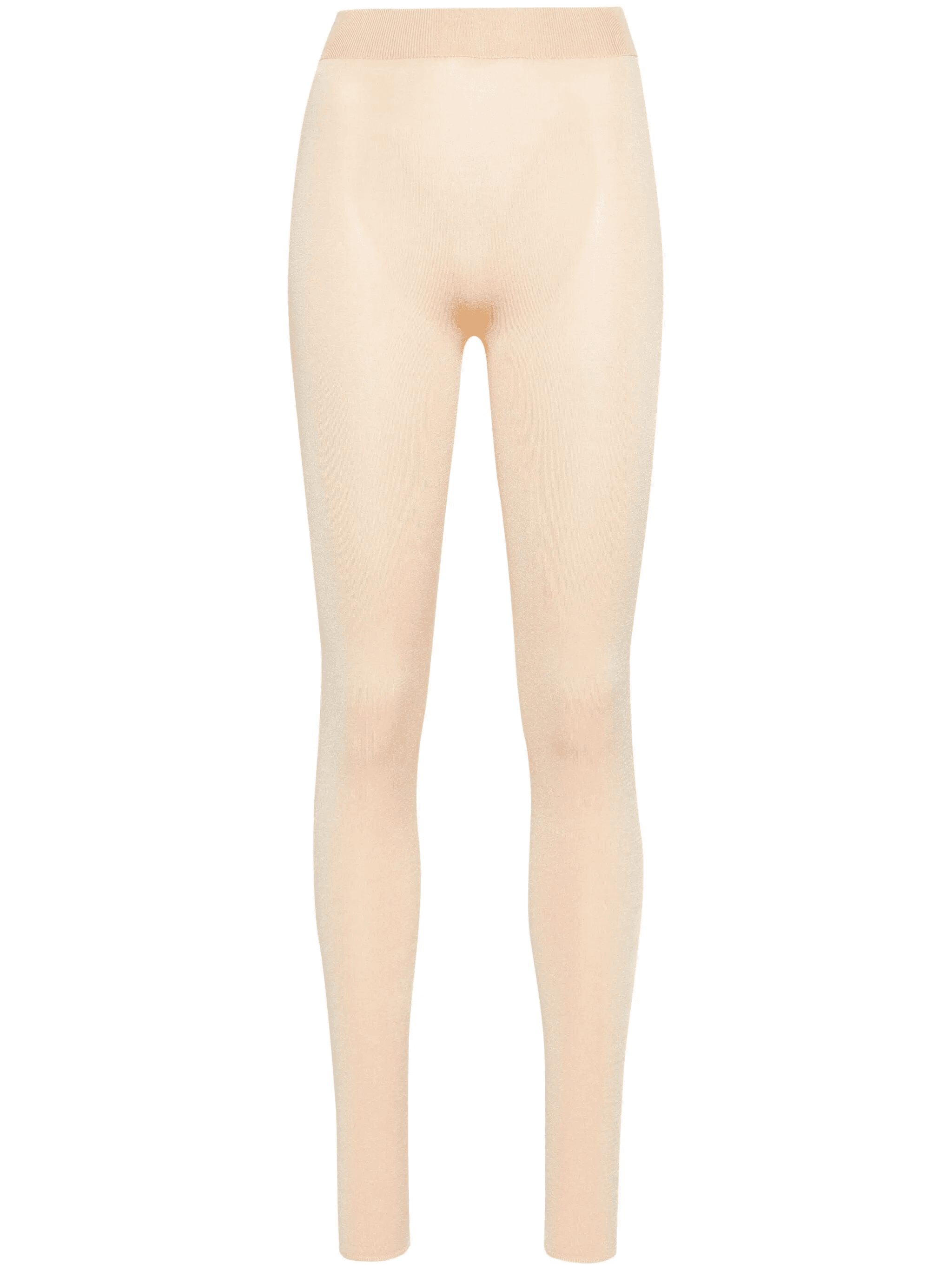 high-waist ribbed-knit leggings - Image 1