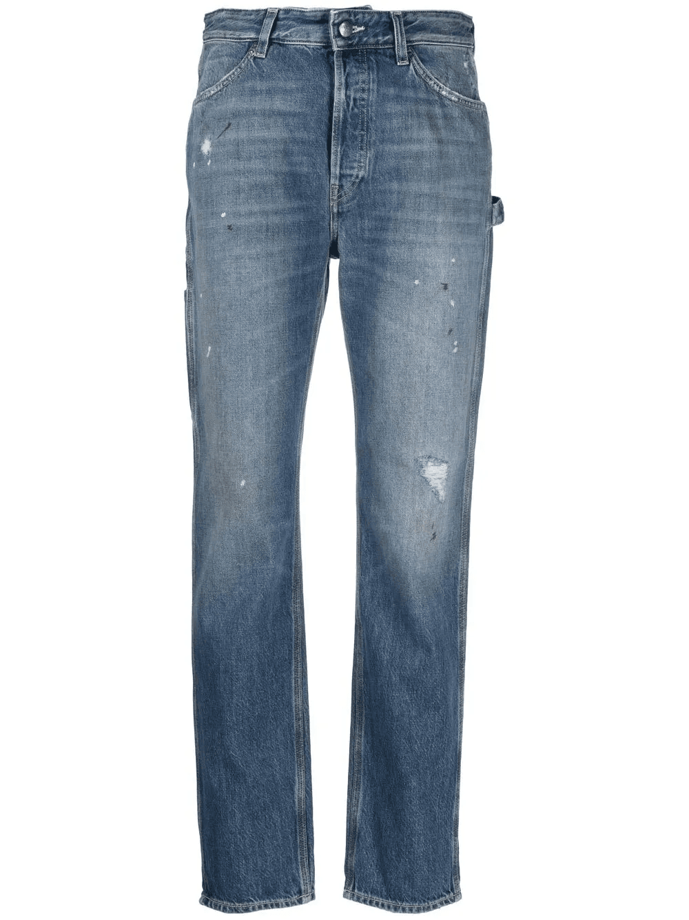 ripped-detail straight-leg jeans - Image 1