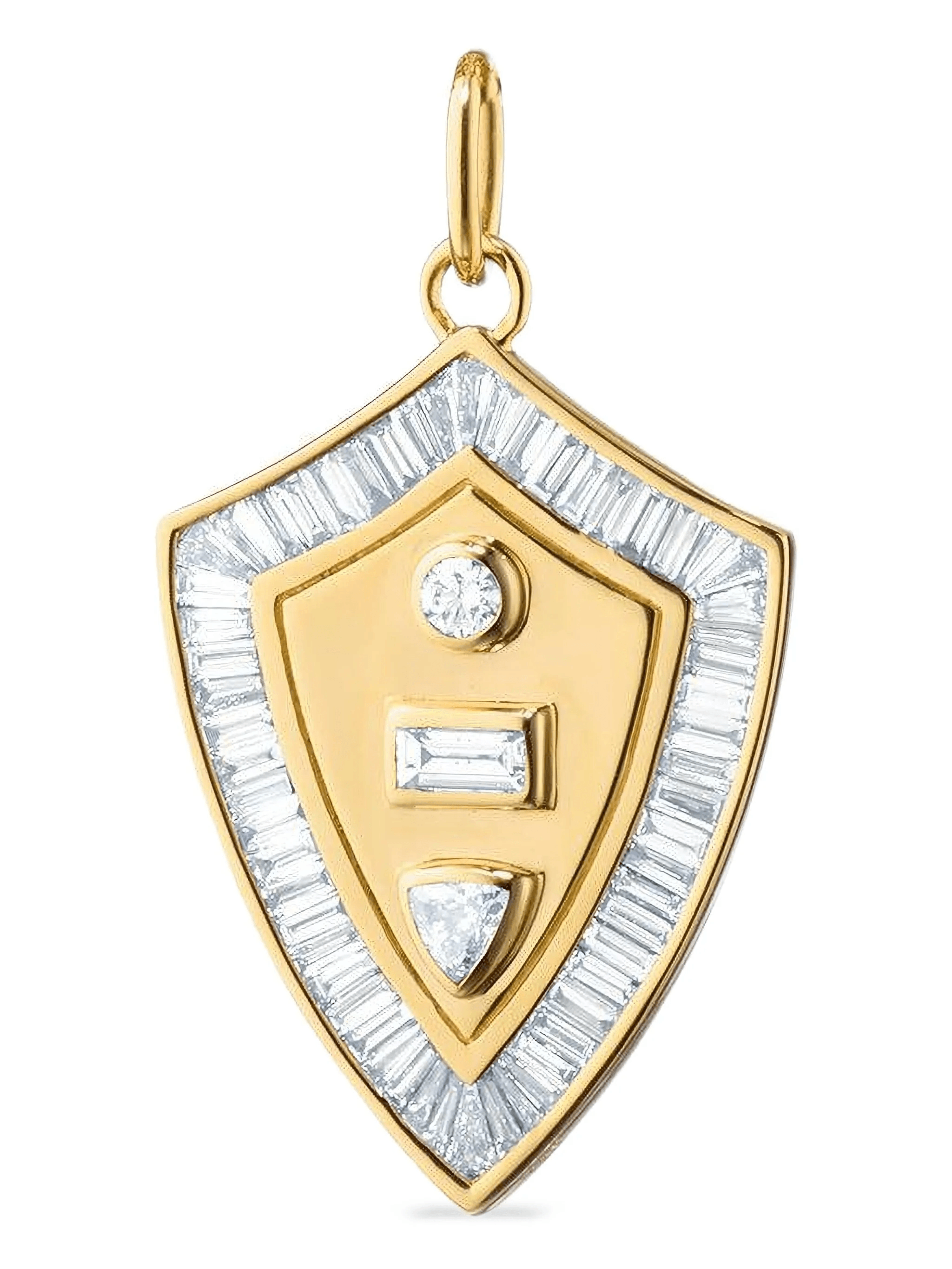 18k yellow gold Fearless diamond pendant - Image 1
