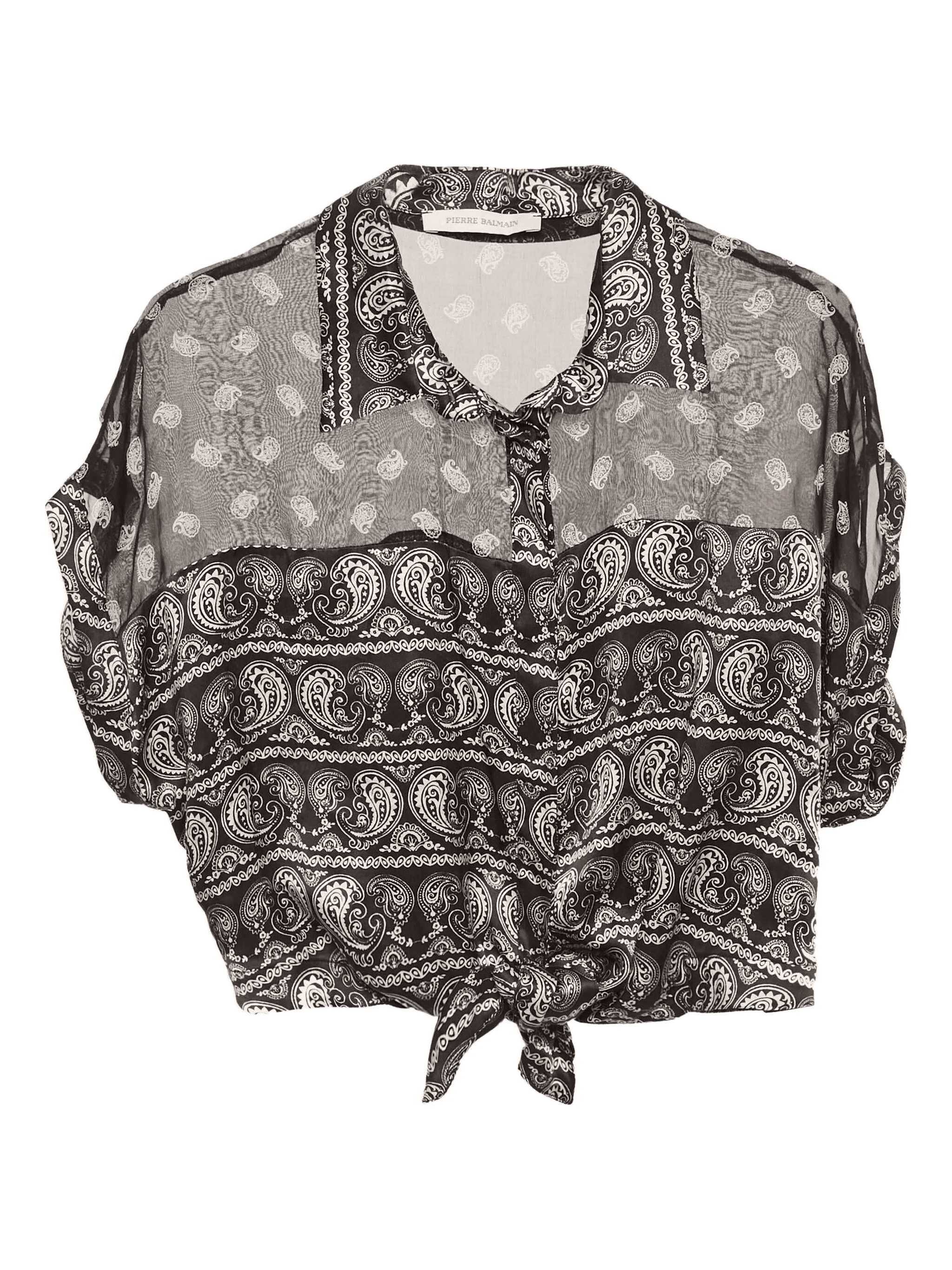 paisley-print silk top - Image 1