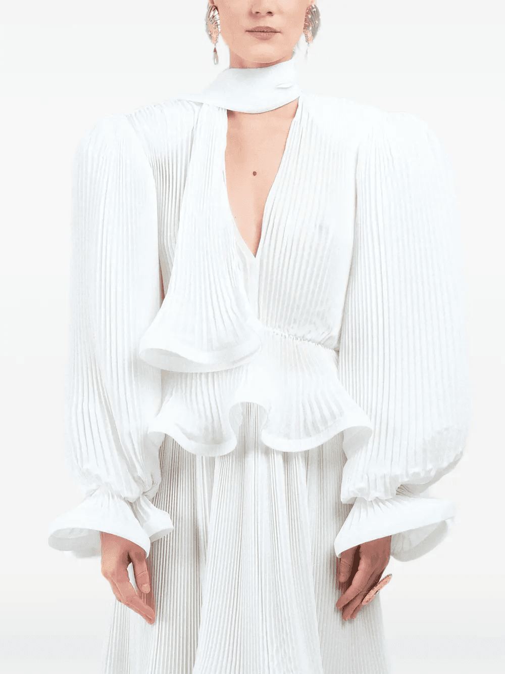 pleated puffy blouse - Image 1