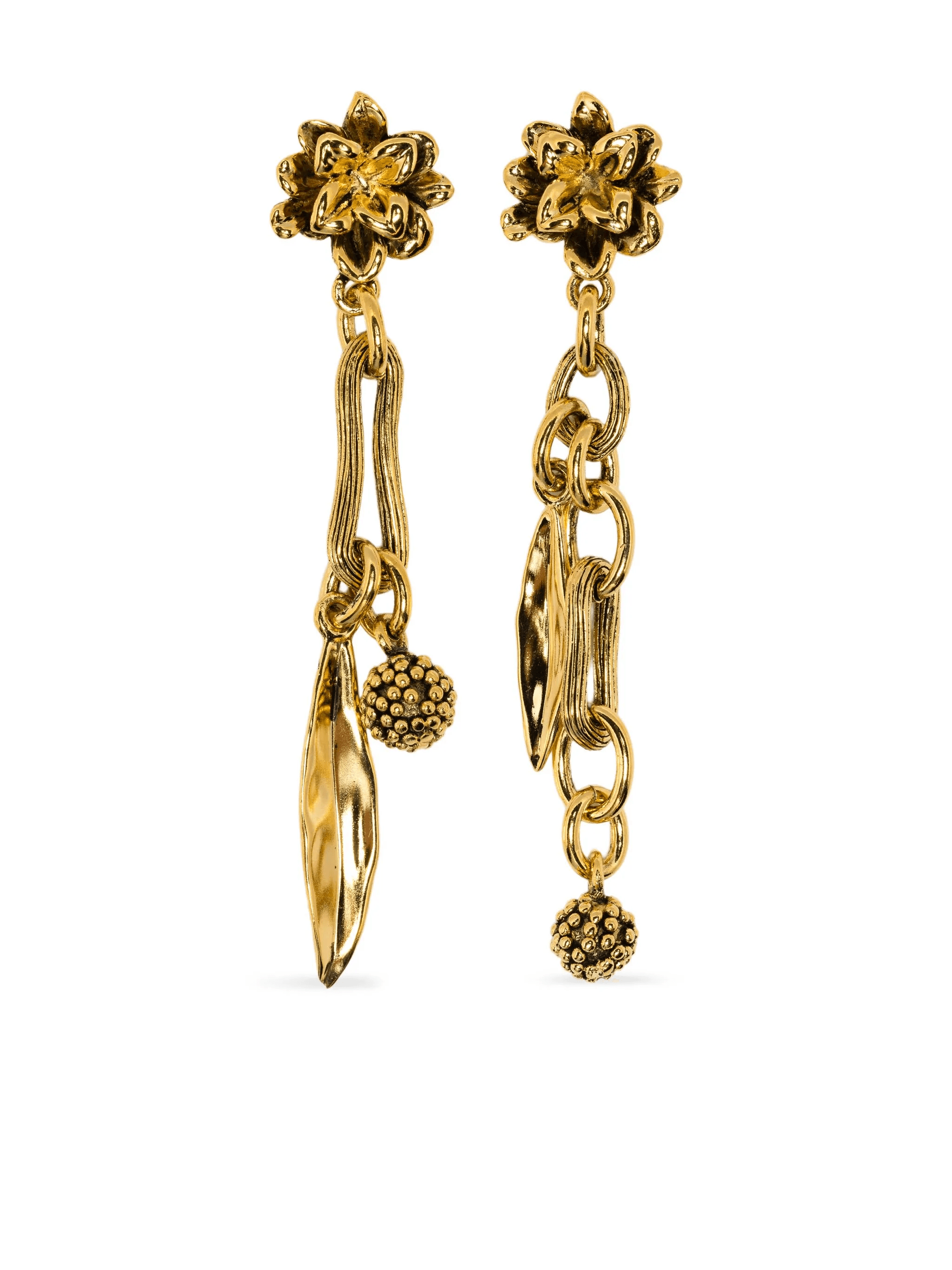 Anthos leaf-sphere earrings - Image 1