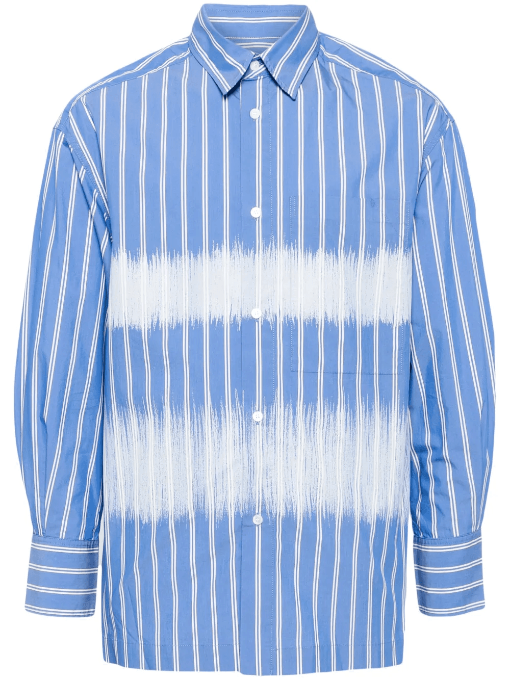 stripe-pattern cotton-blend shirt - Image 1