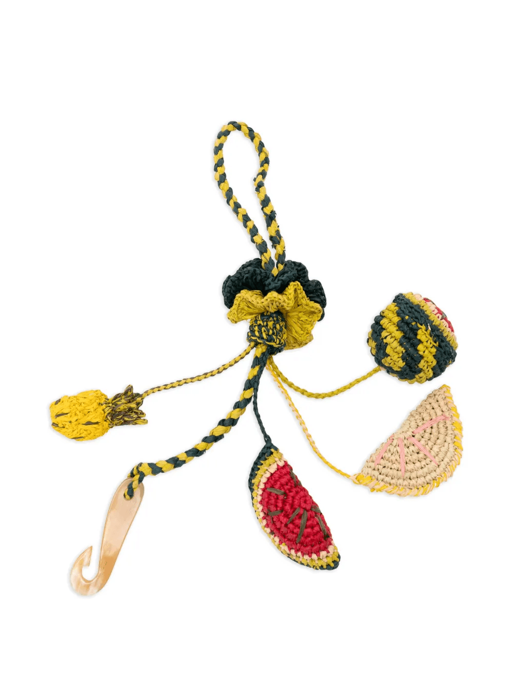 fruit-charm raffia bag charm - Image 1