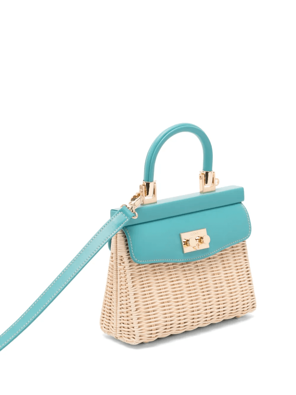 small wicker tote bag - Image 1