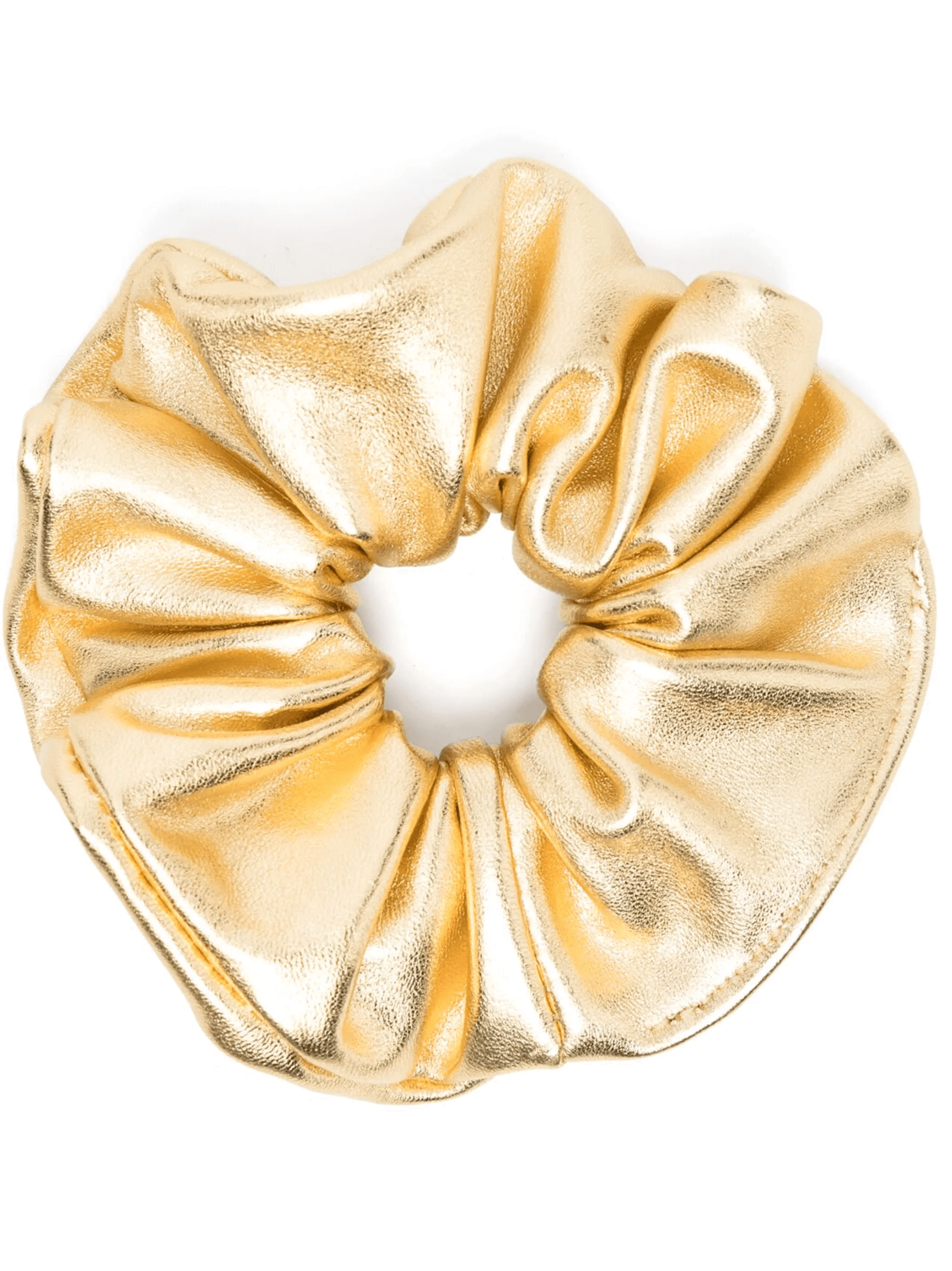 metallic-finish leather scrunchie - Image 1