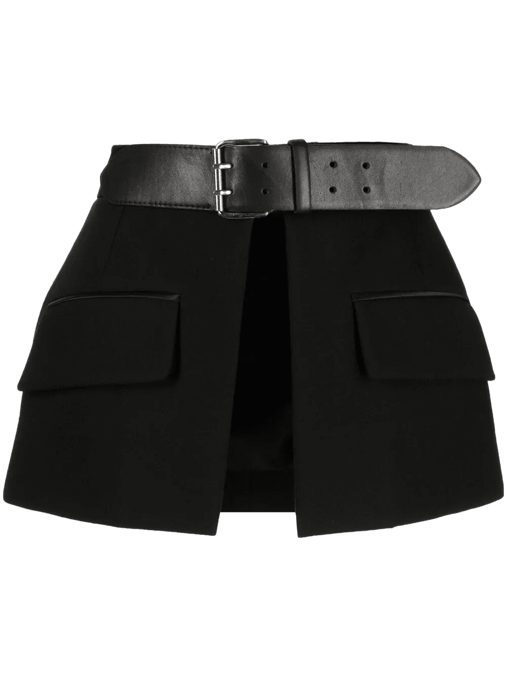 High-waisted peplum belt skirt - Image 1