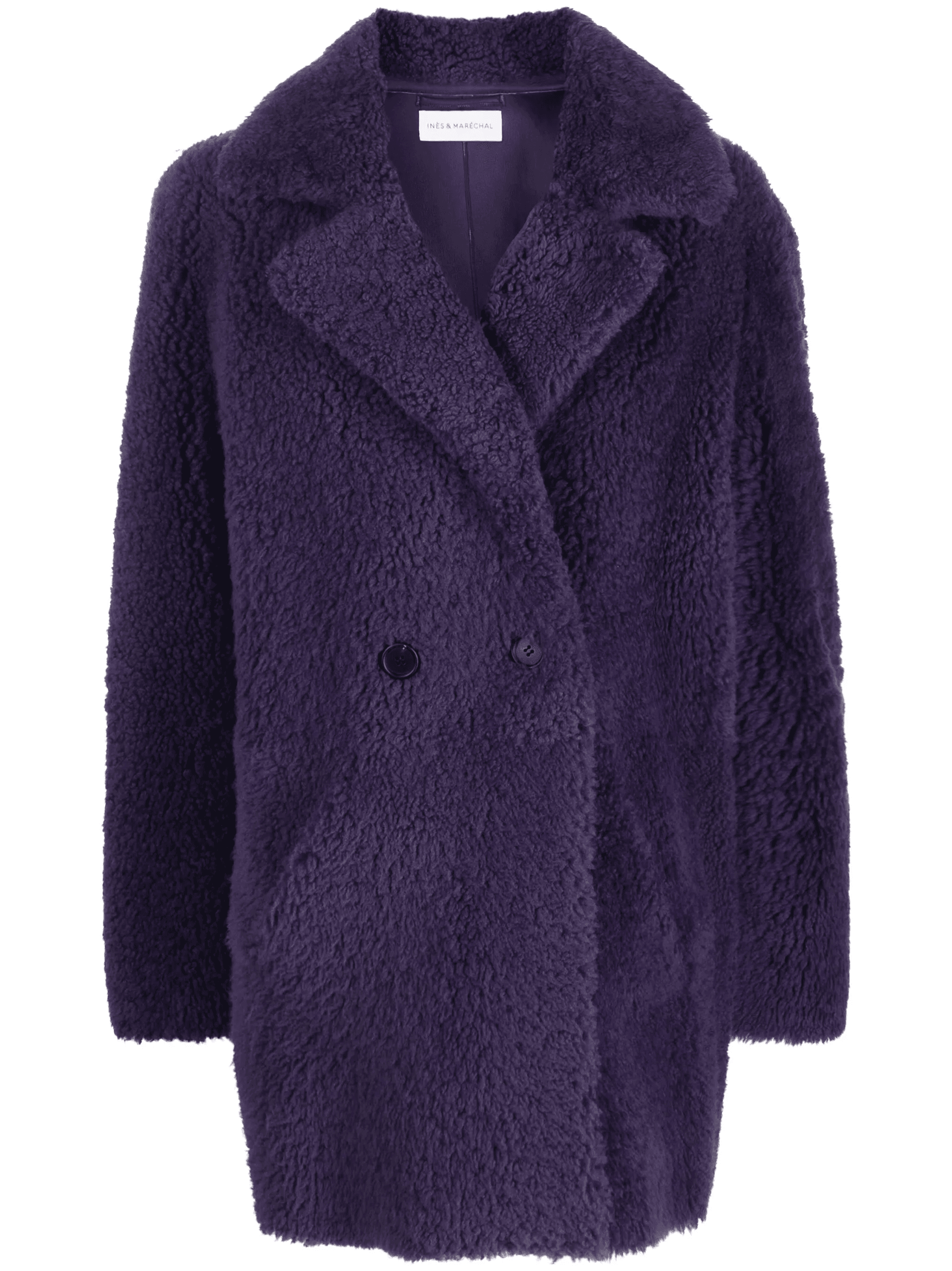 shearling double-breasted coat - Image 1