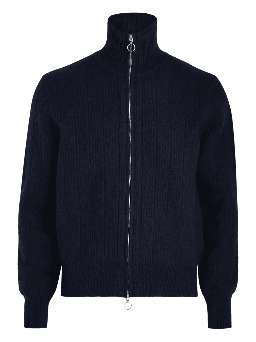 Overton zip-fastening roll-neck cardigan - Image 1