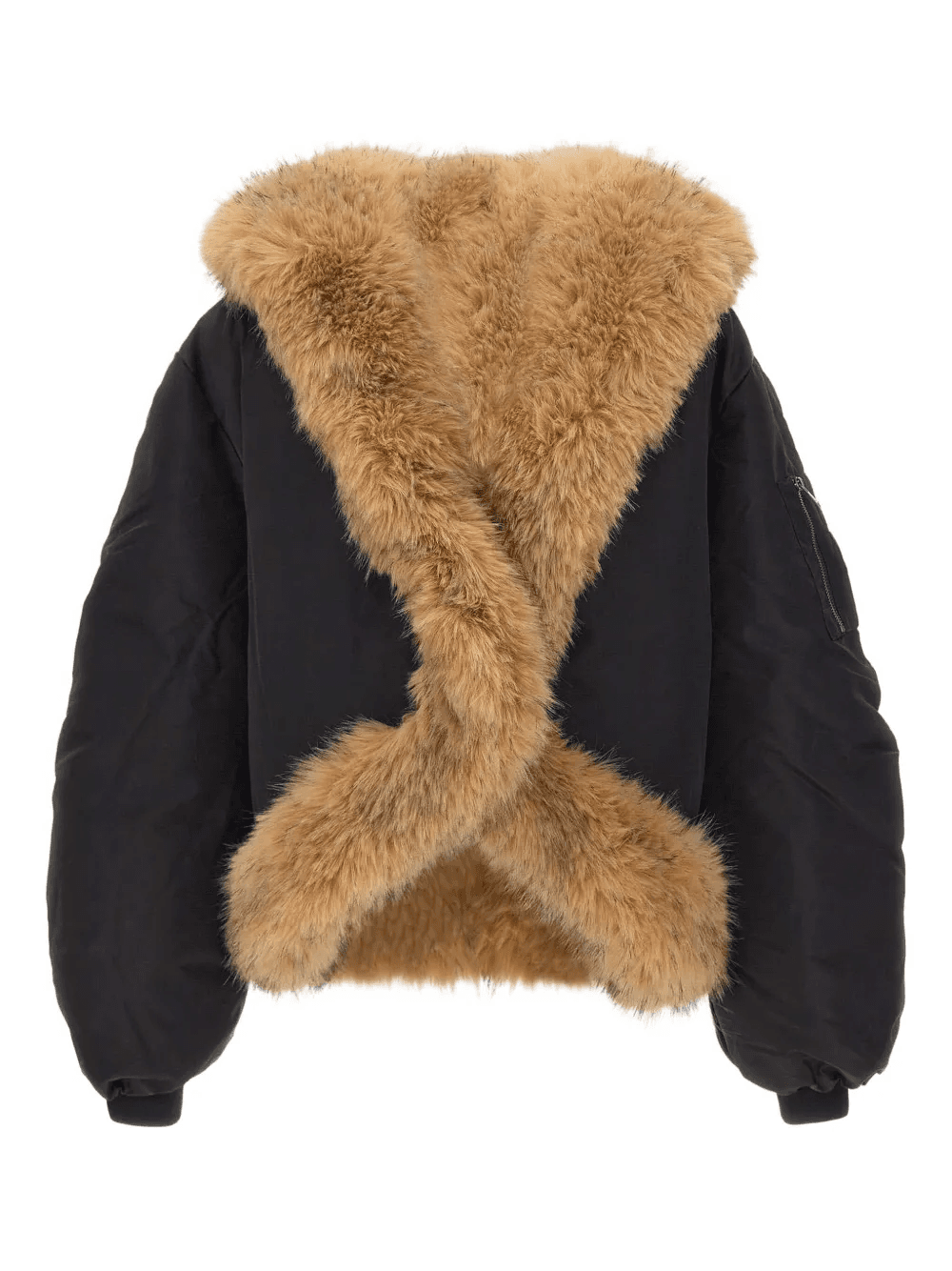 faux fur bomber jacket - Image 1