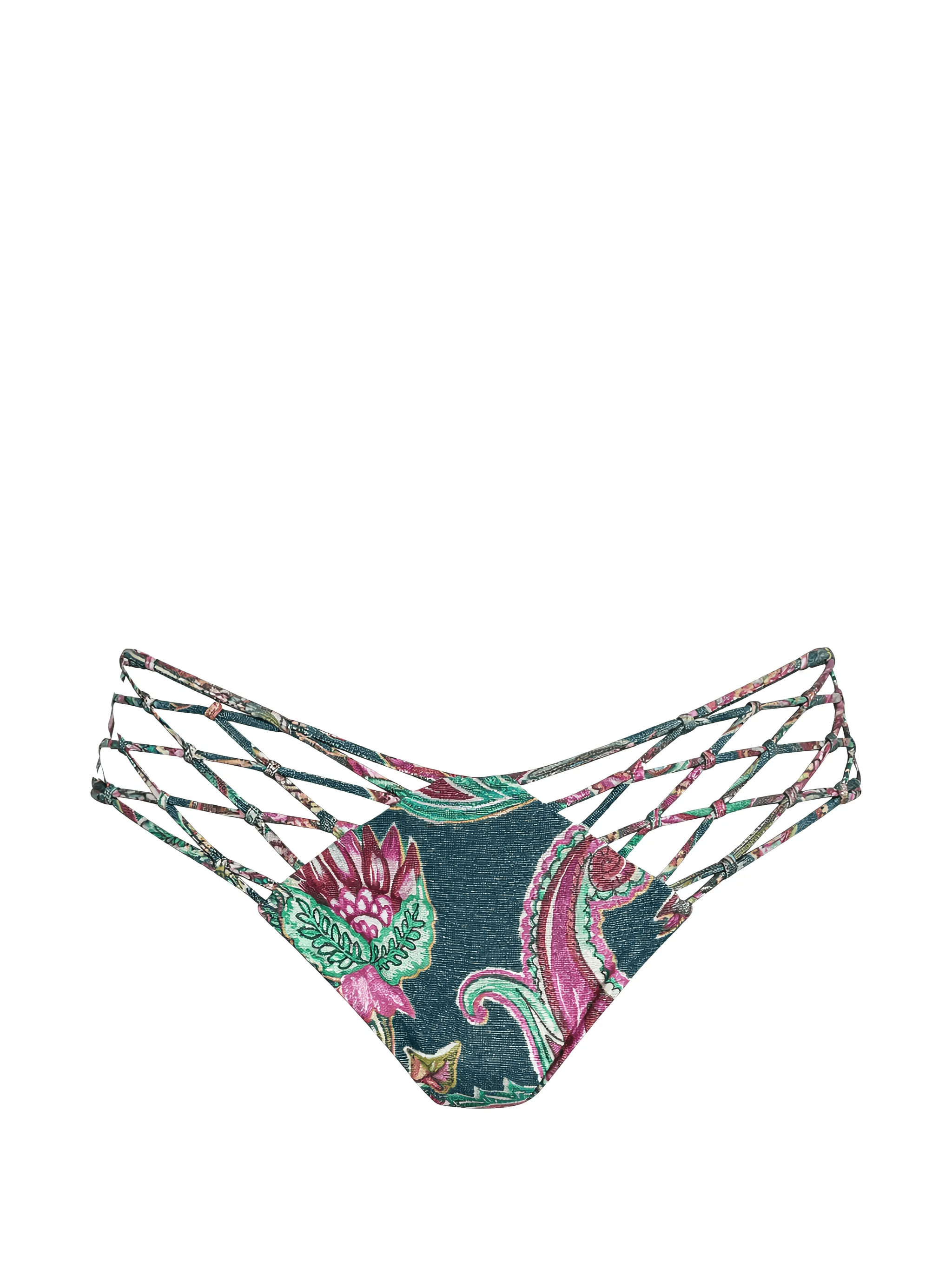 Malaki braided colourful-pattern bikini bottoms - Image 1
