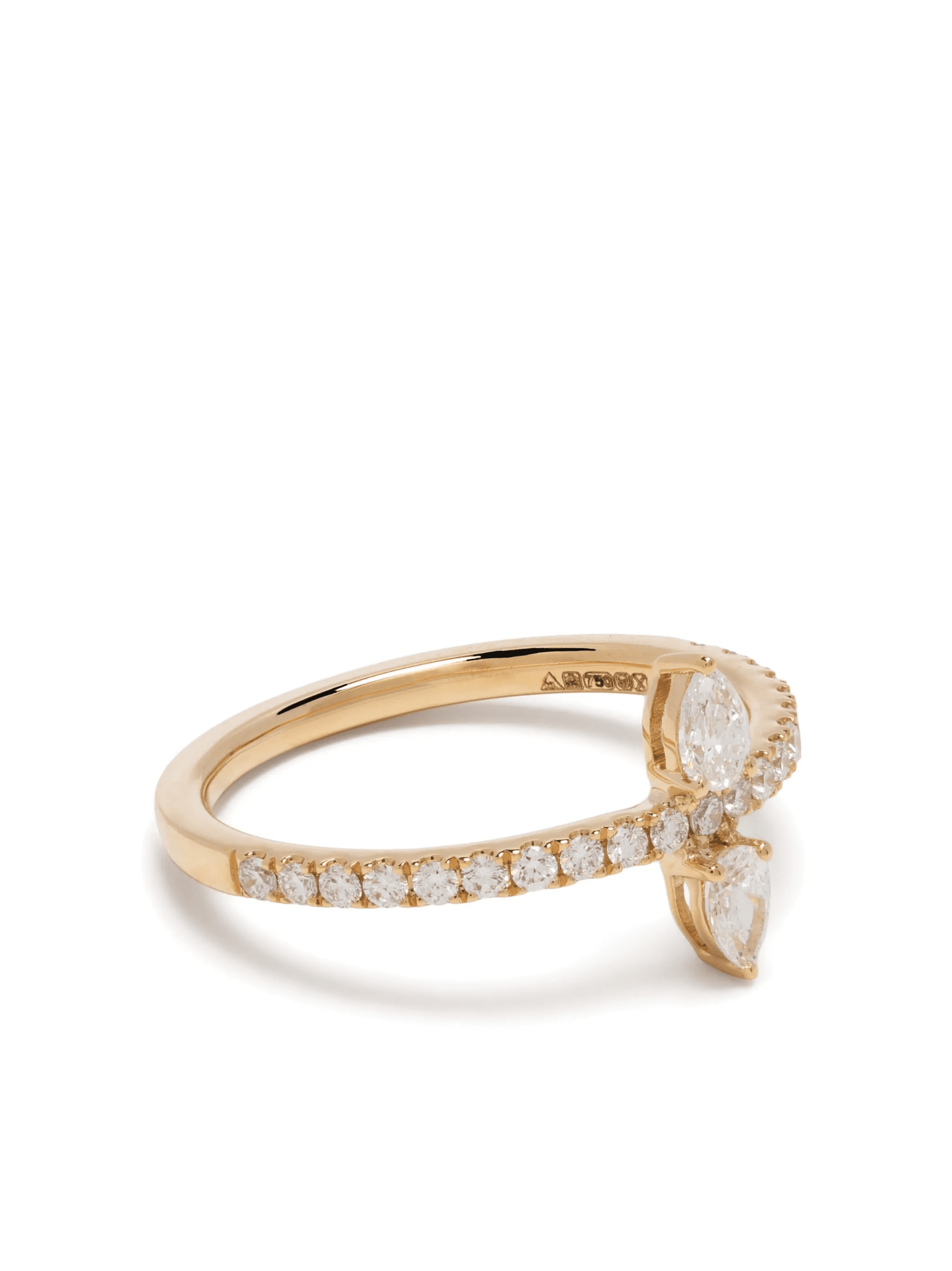 18kt yellow gold Duo Héra diamond ring - Image 1