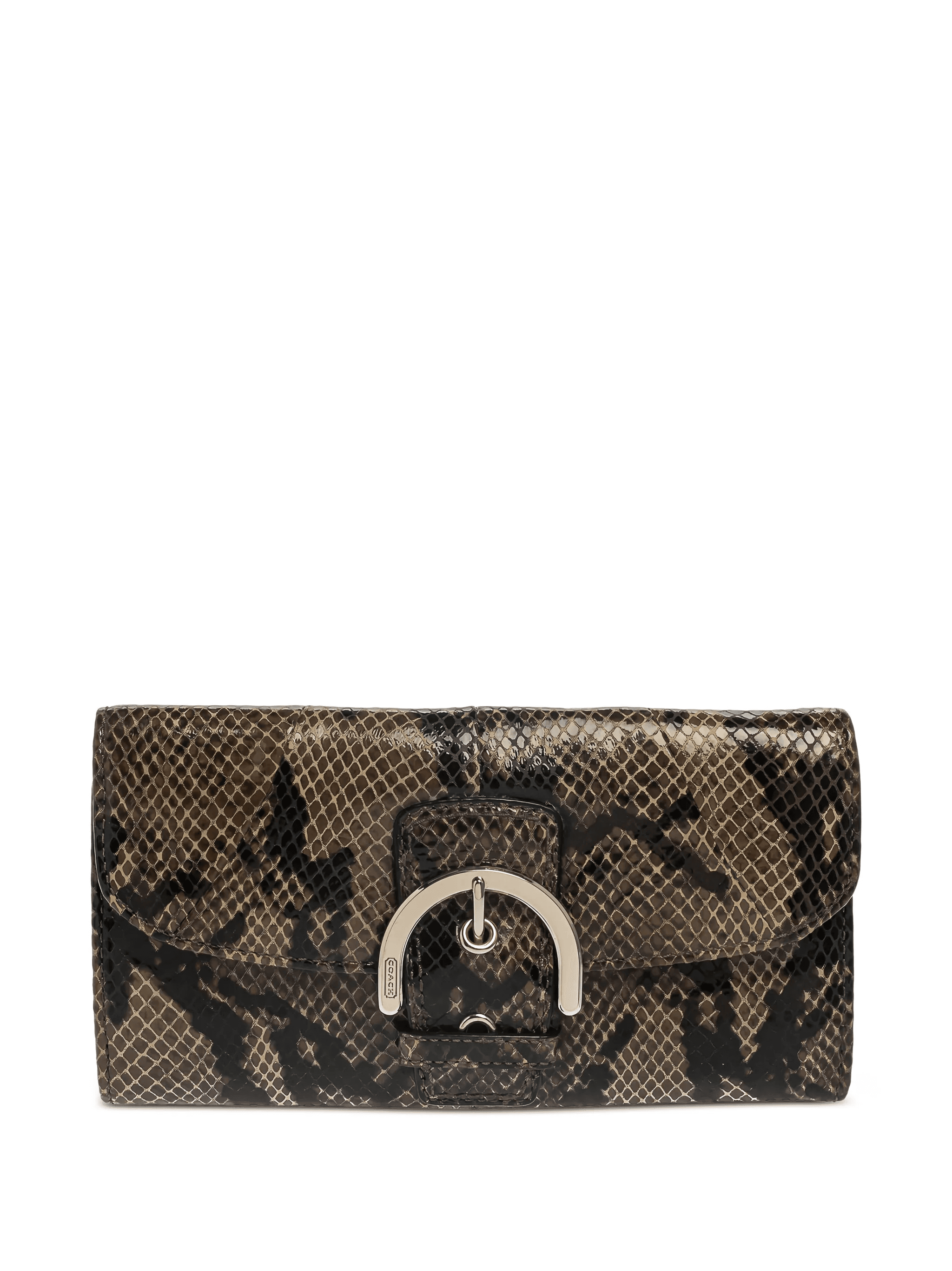 python-embossed leather wallet - Image 1