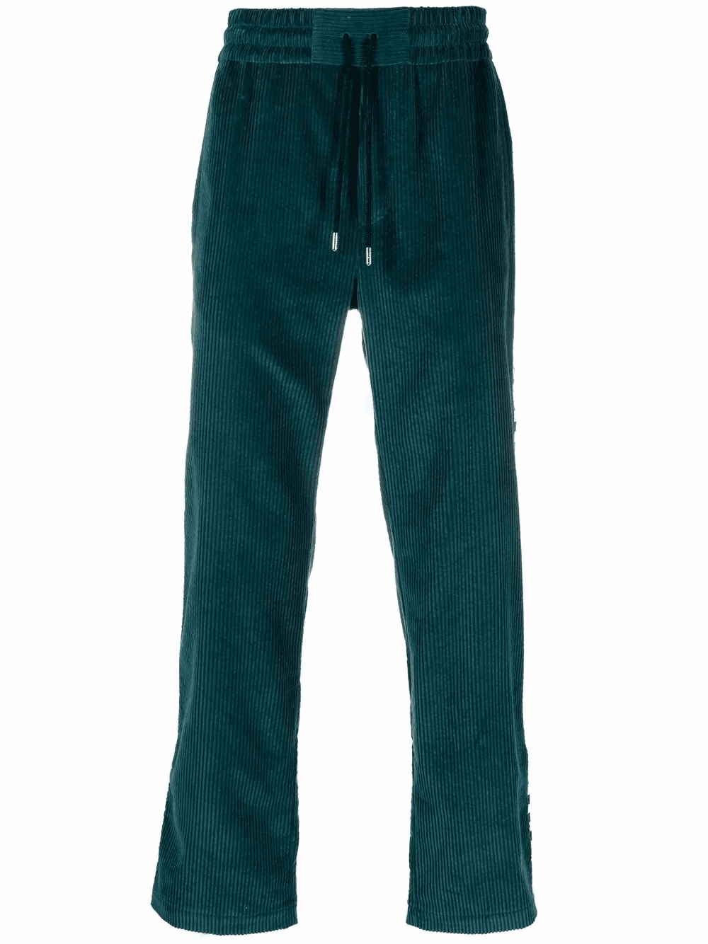 checked-stripe corduroy trousers - Image 1
