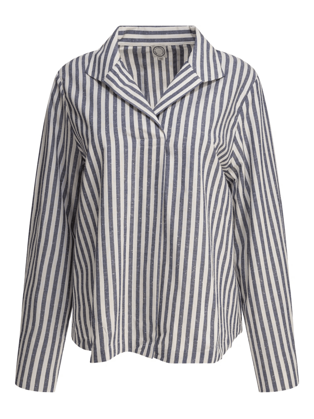 striped-pattern cotton shirt - Image 1