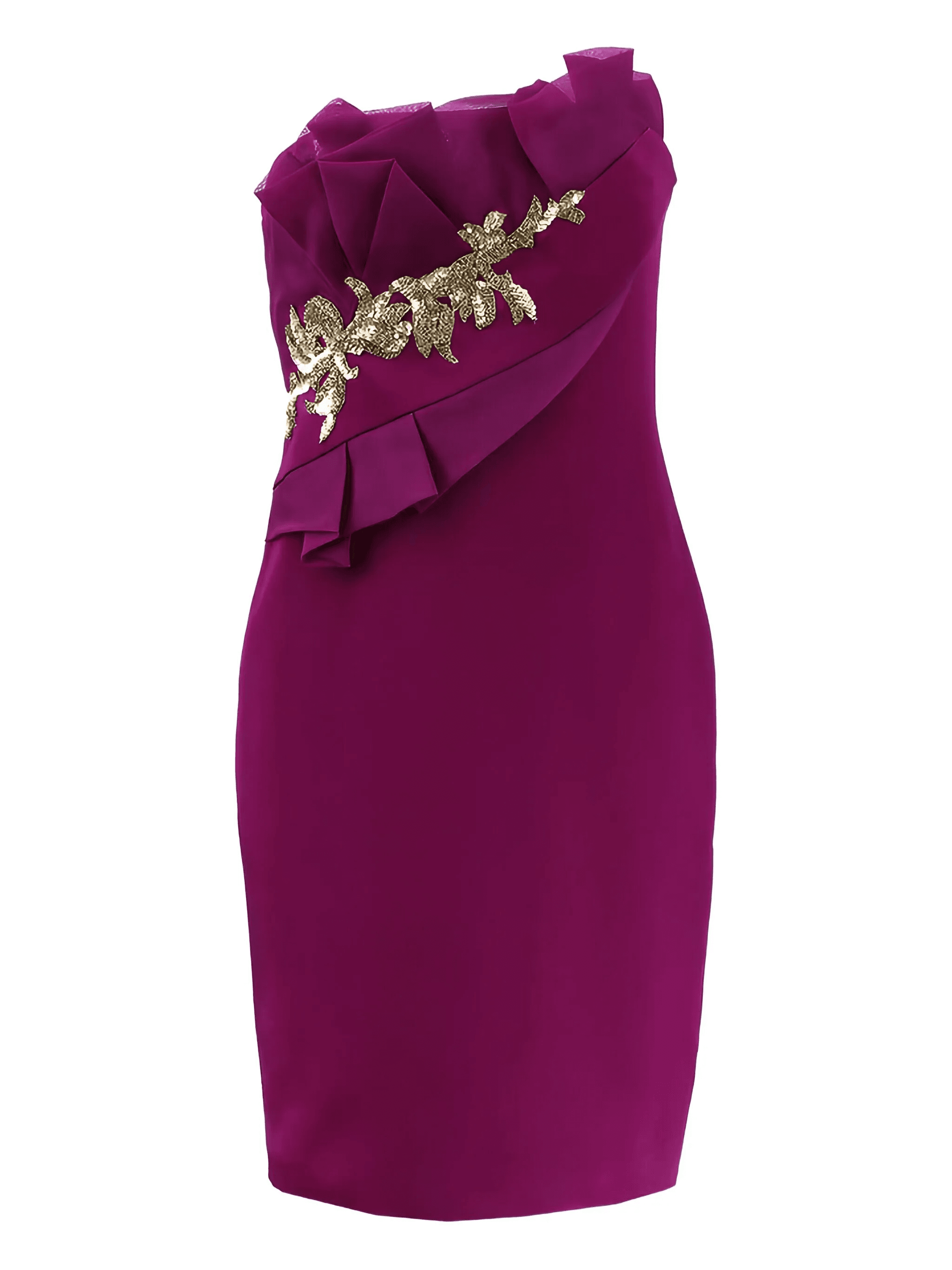strapless midi dress - Image 1