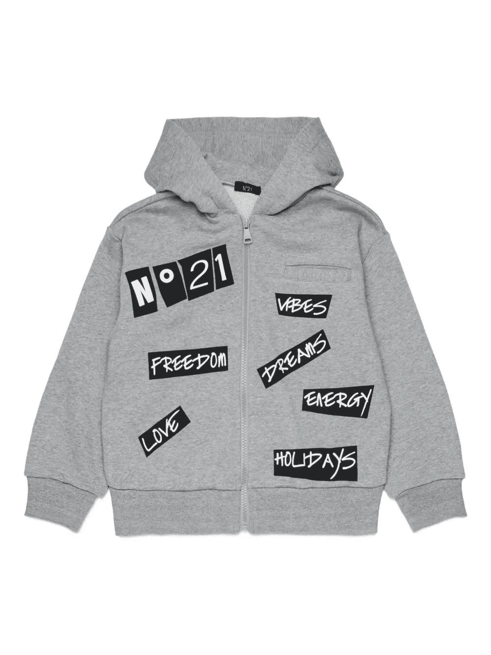 appliqué zip sweater - Image 1