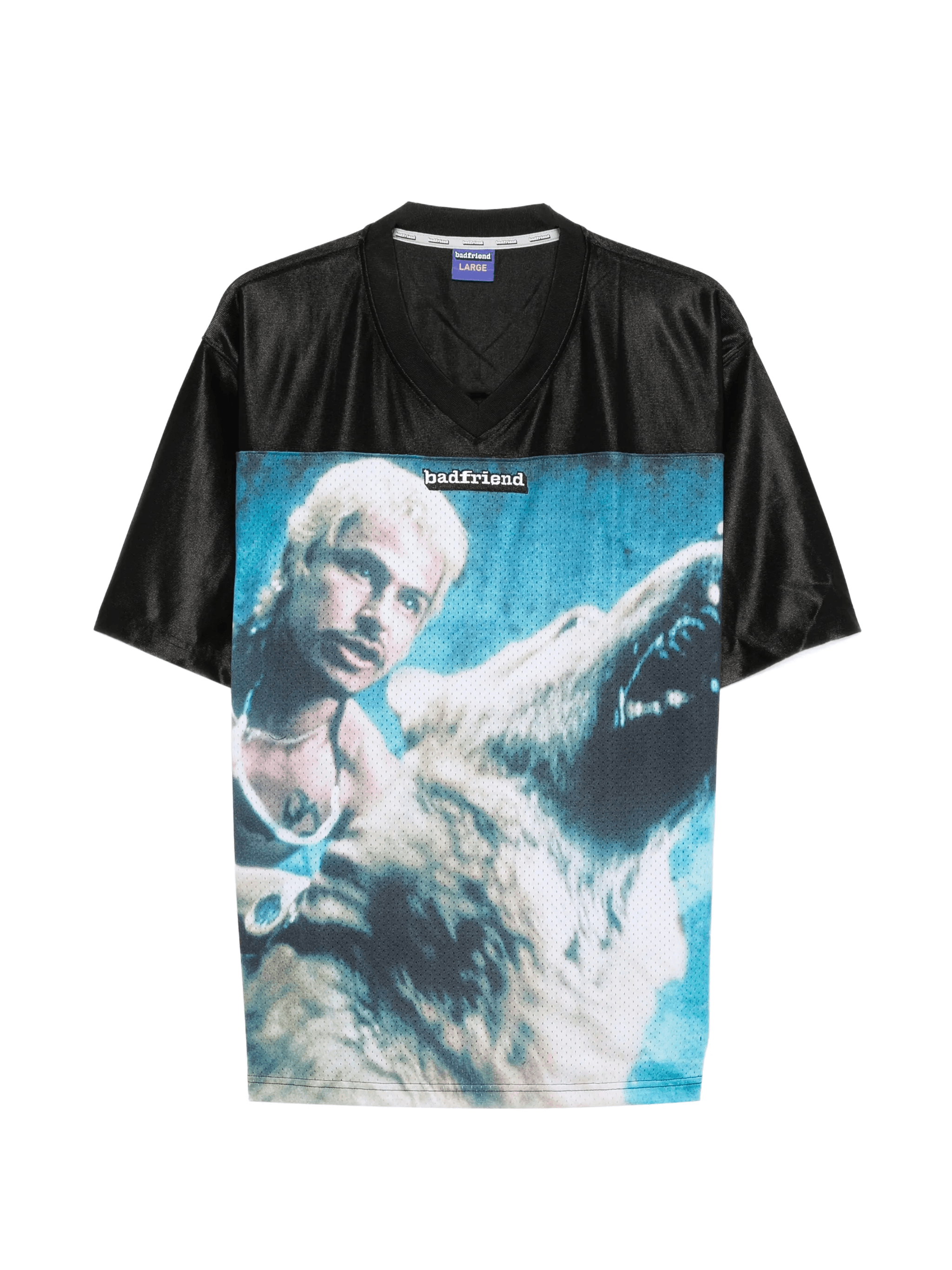 printed V-neck T-shirt - Image 1